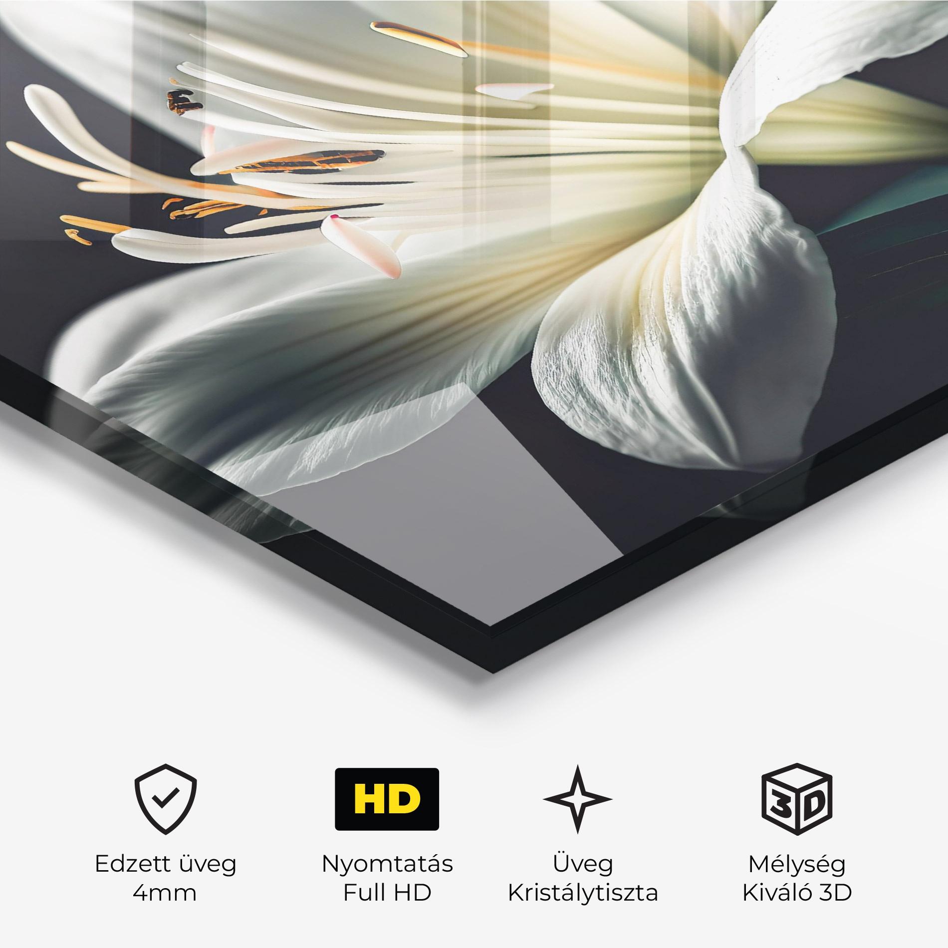 Üvegkép Light Grey Lily mockup 3