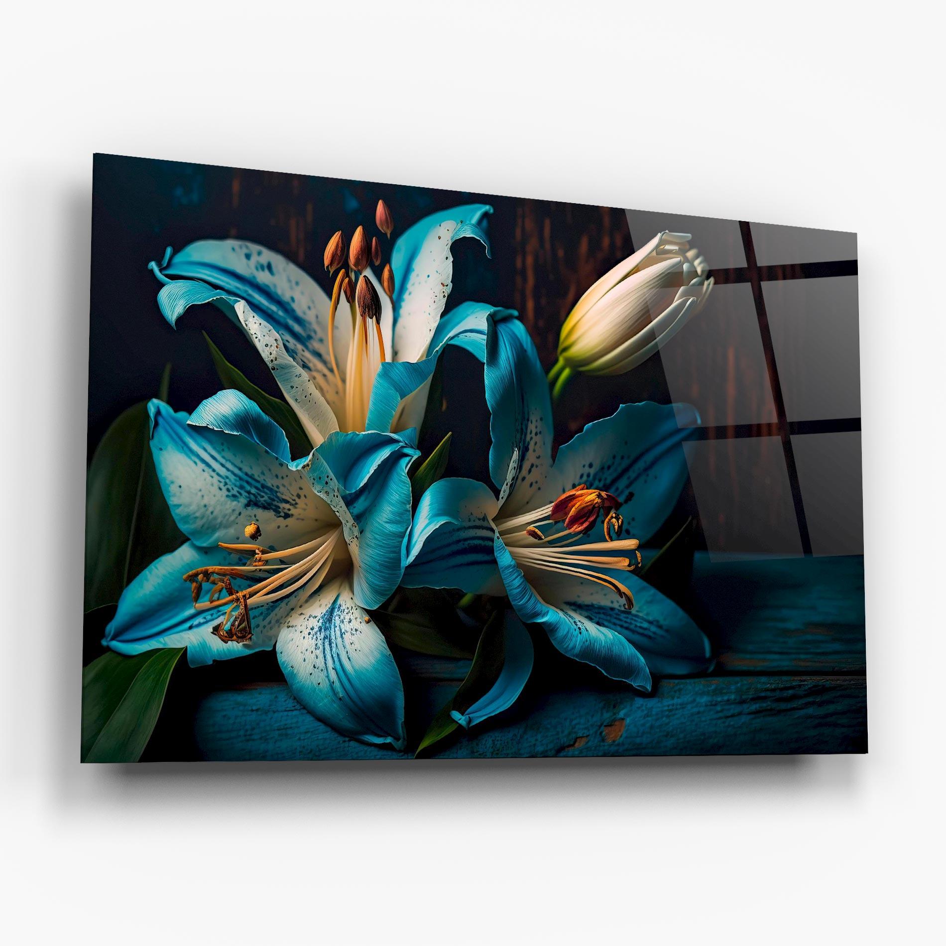 Üvegkép Blue Lily mockup 6