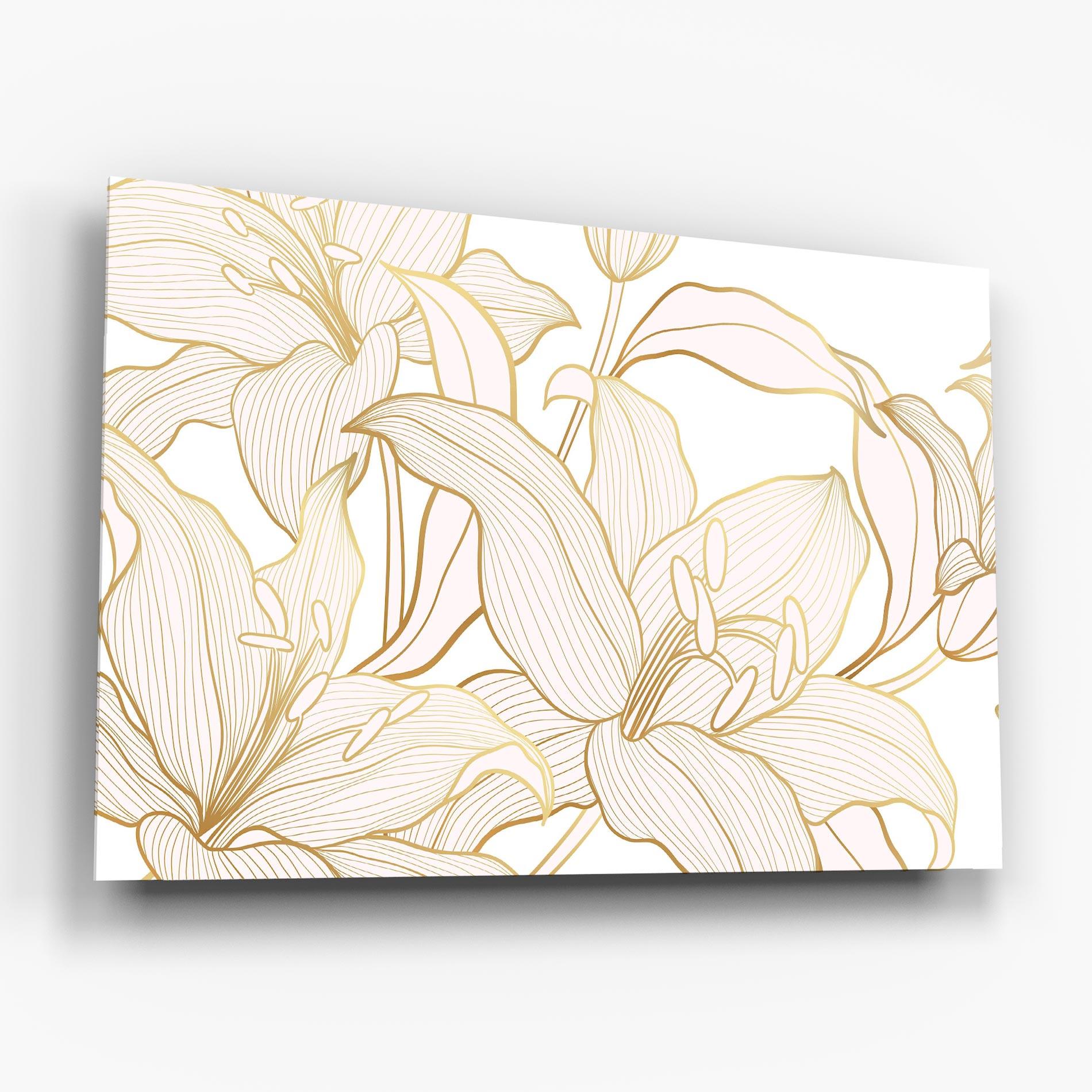Üvegkép Gold Lily mockup 6