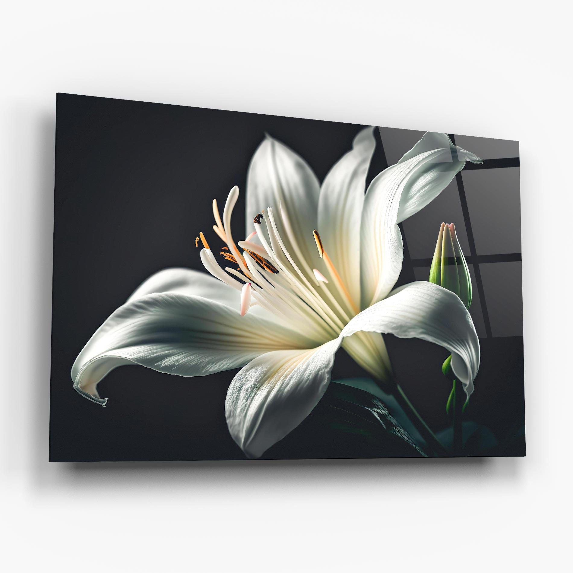 Üvegkép Light Grey Lily mockup 6