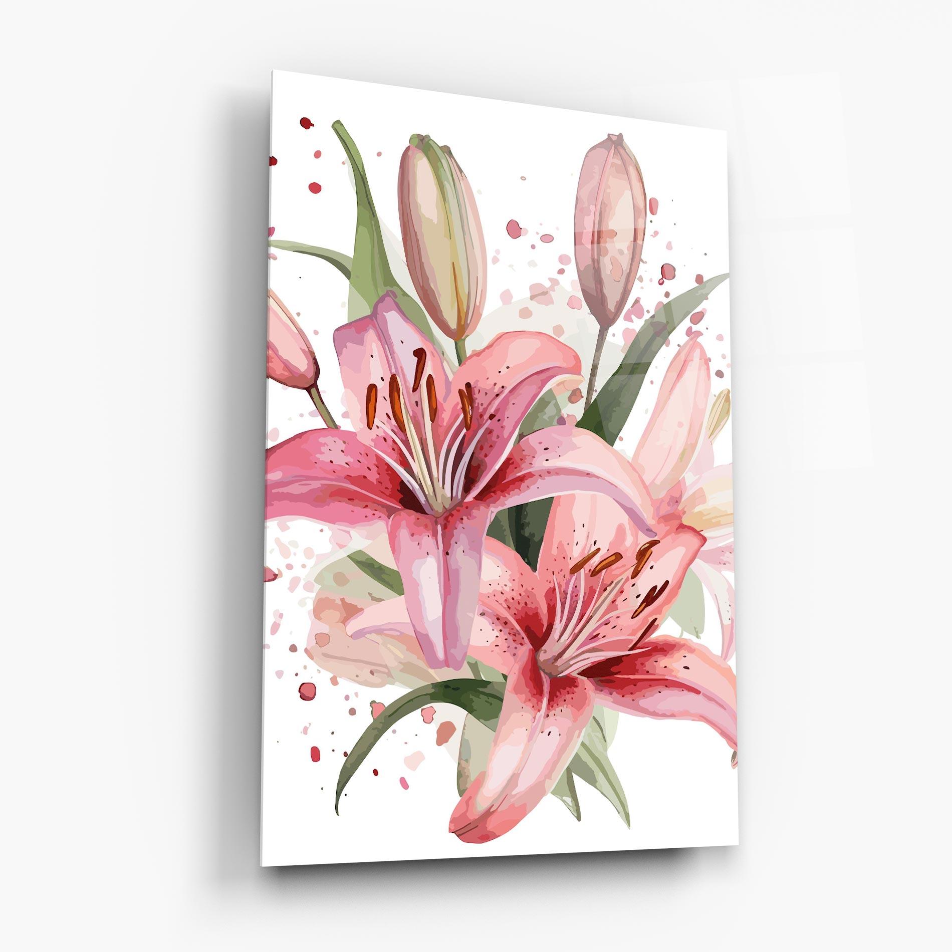 Üvegkép Beautiful Pink Lily mockup 6