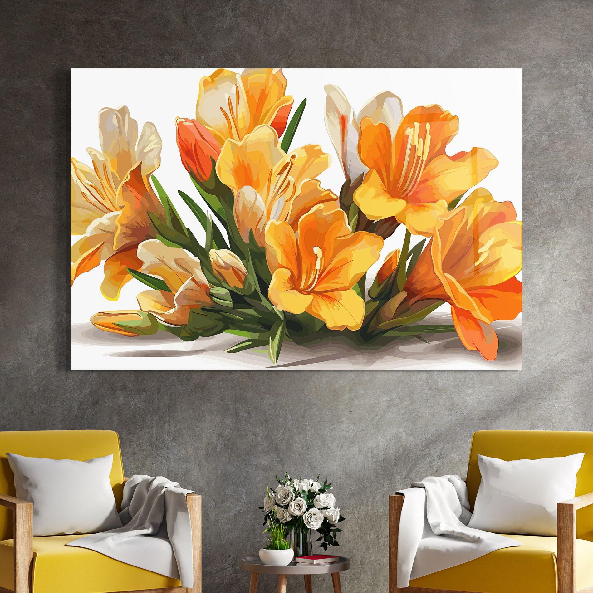 Orange Lily Art mockup 4