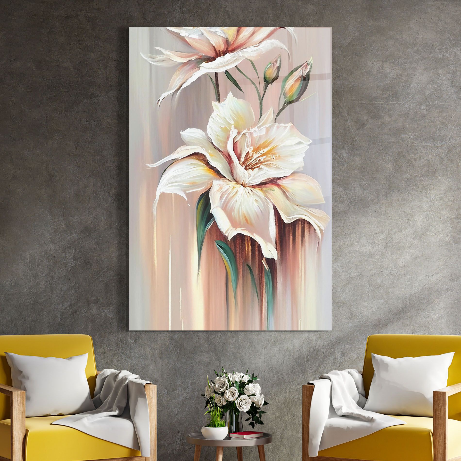 Abstract Lily Painting mockup 4