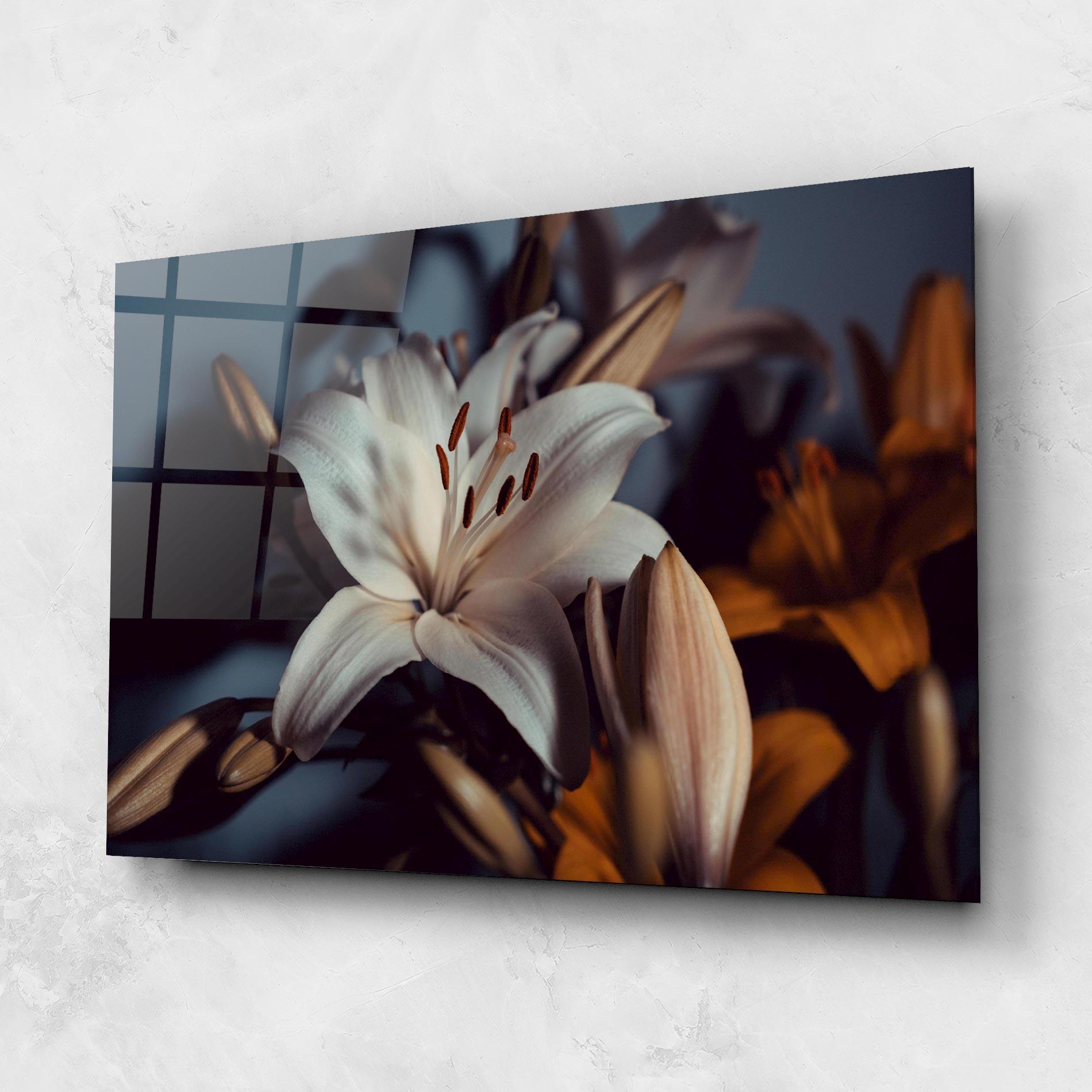 Üvegkép Cream Lily mockup 1