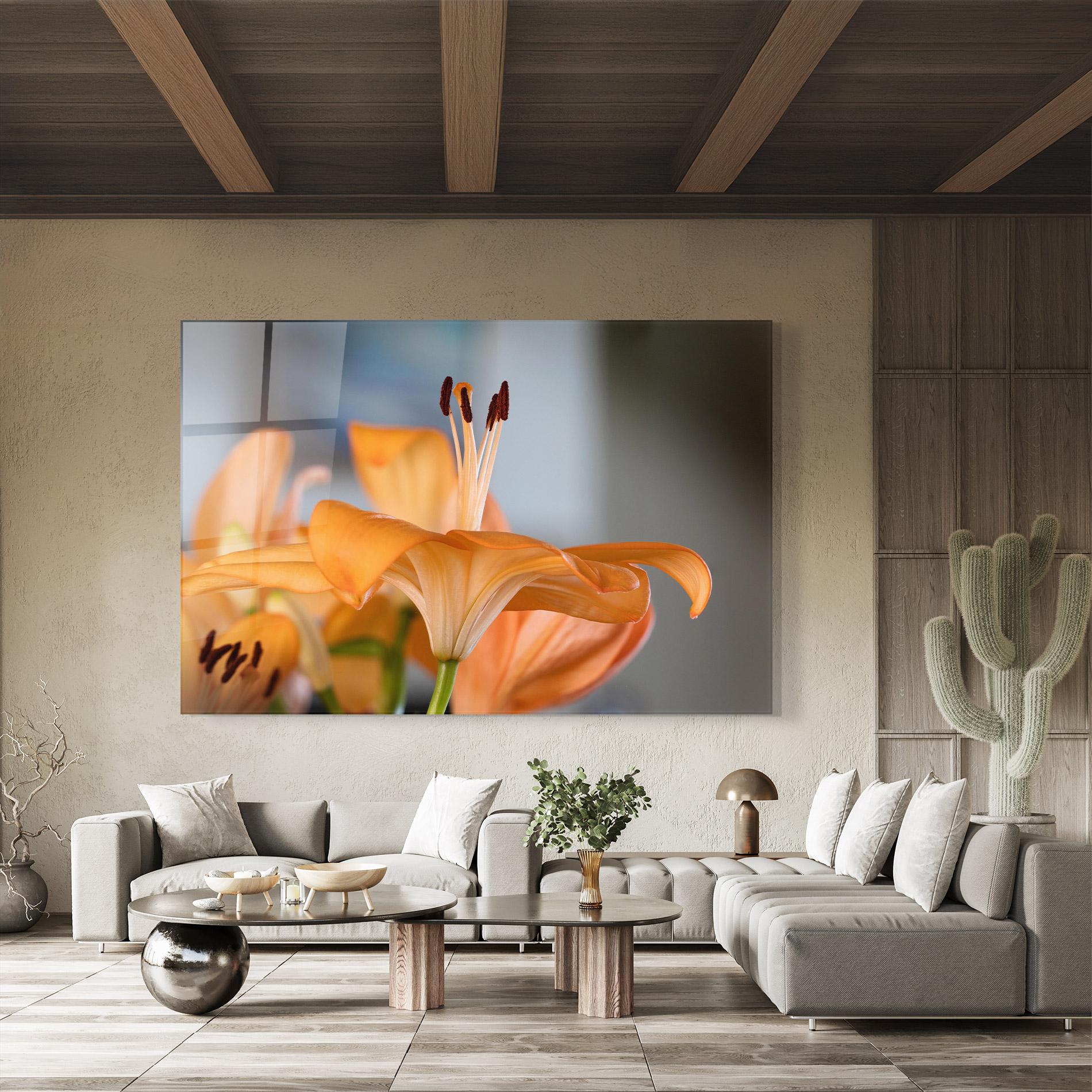 Üvegkép Open Orange Lily mockup 8