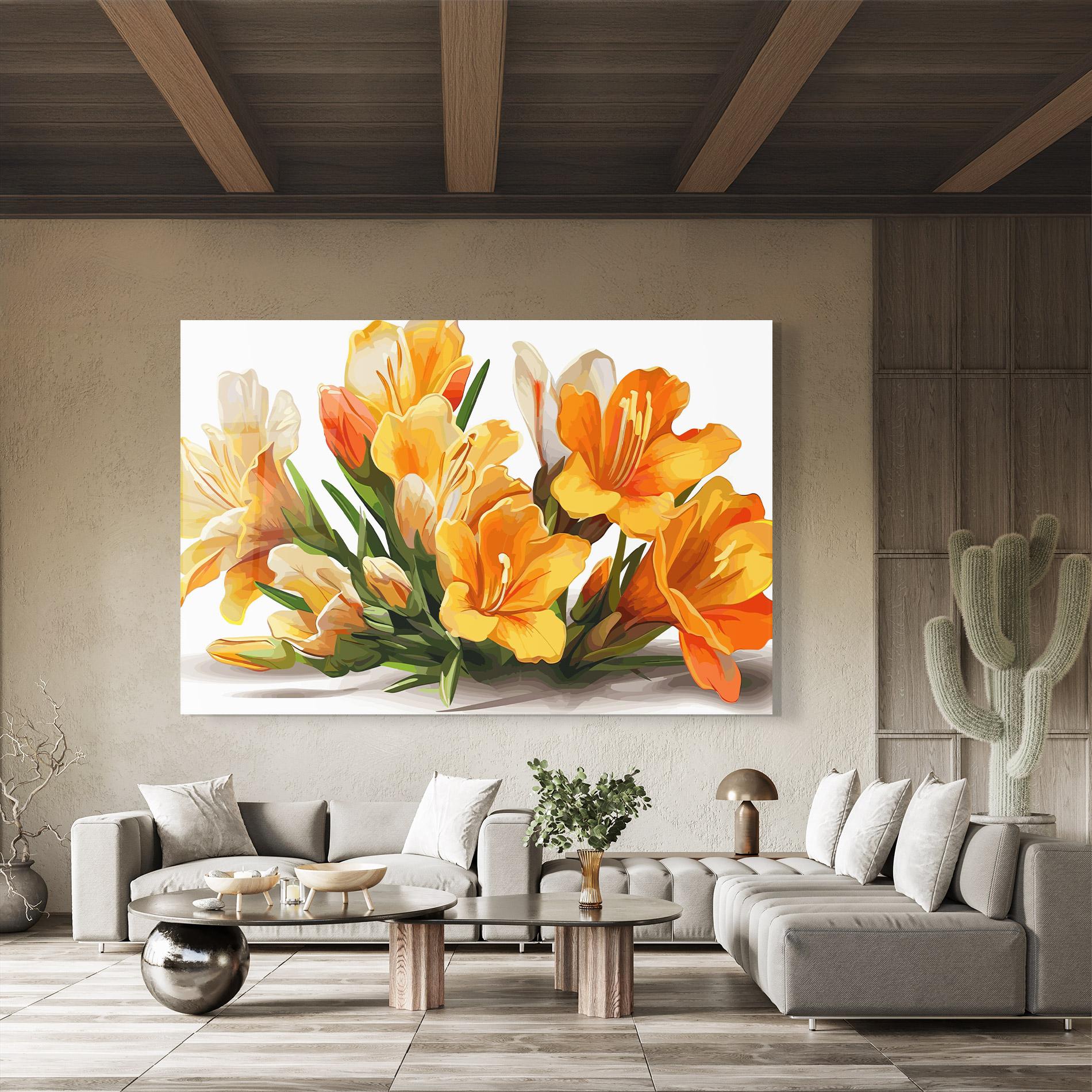 Üvegkép Orange Lily Art mockup 8