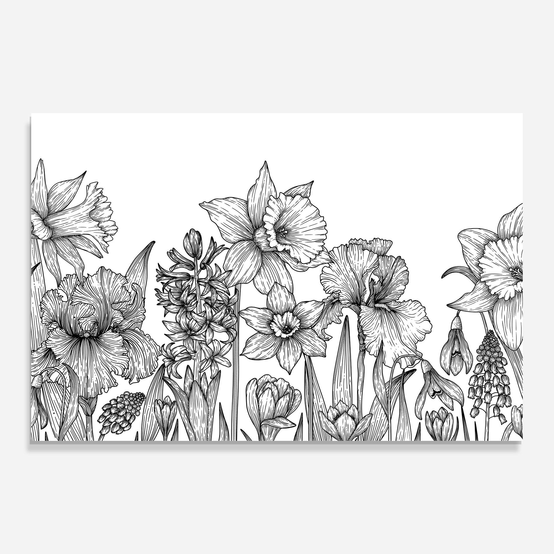 Üvegkép Black Line Plant mockup 0