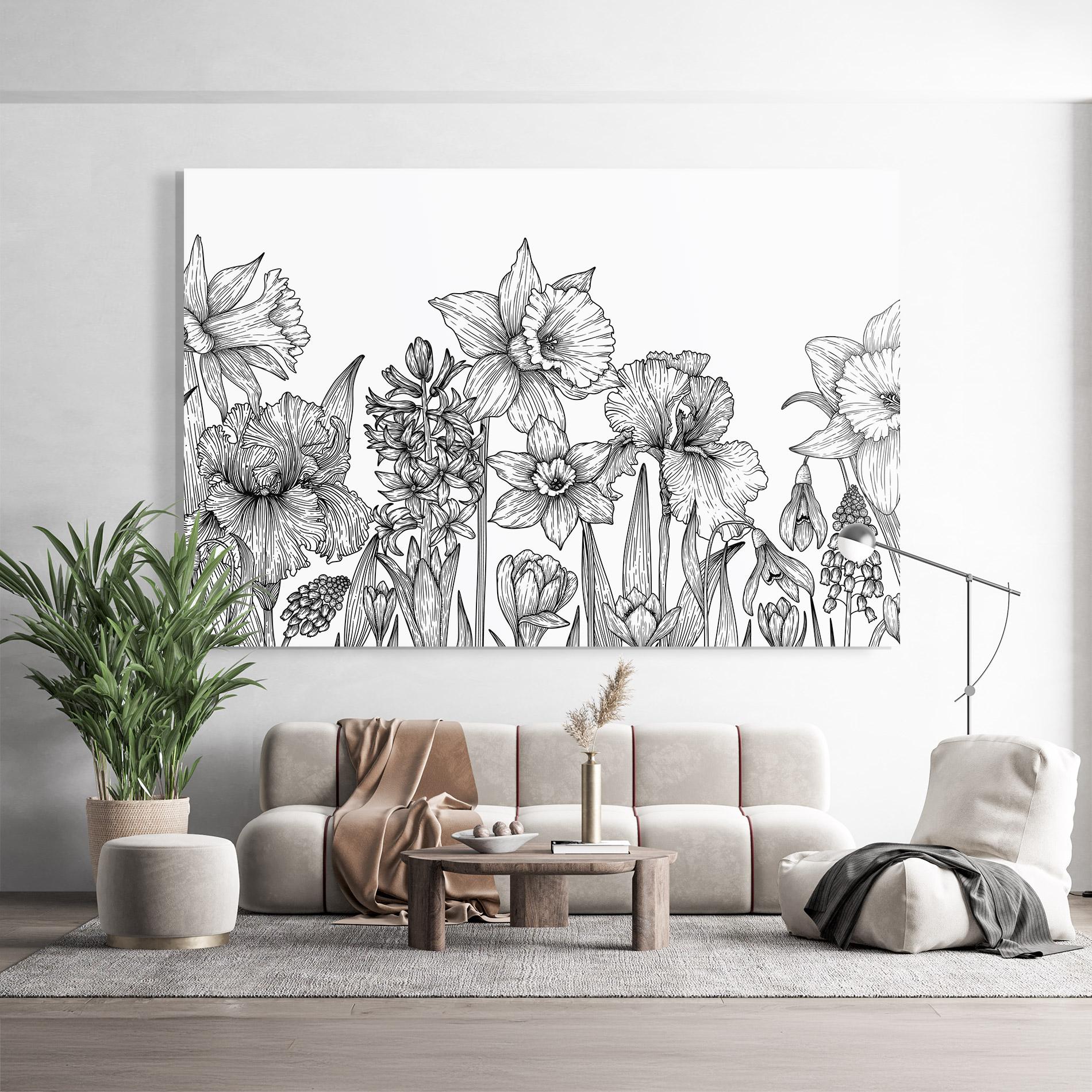 Üvegkép Black Line Plant mockup 9