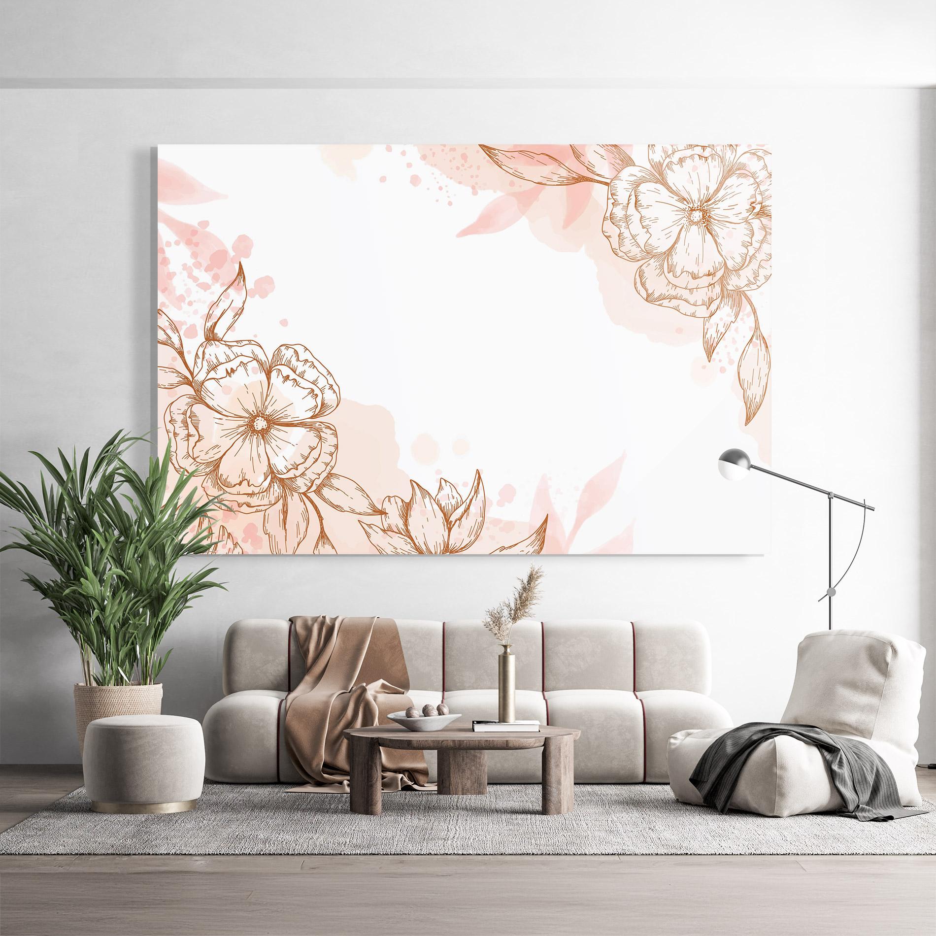 Üvegkép Red Brown Line mockup 9