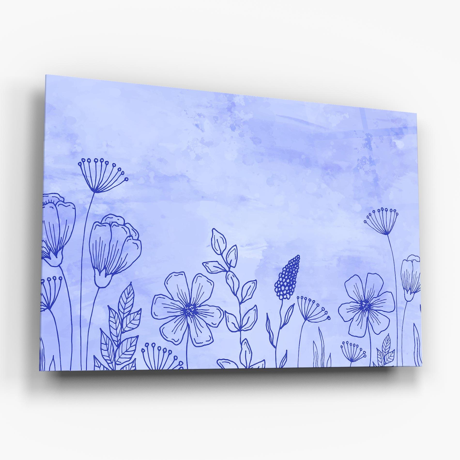 Üvegkép Blue Line Plant mockup 6