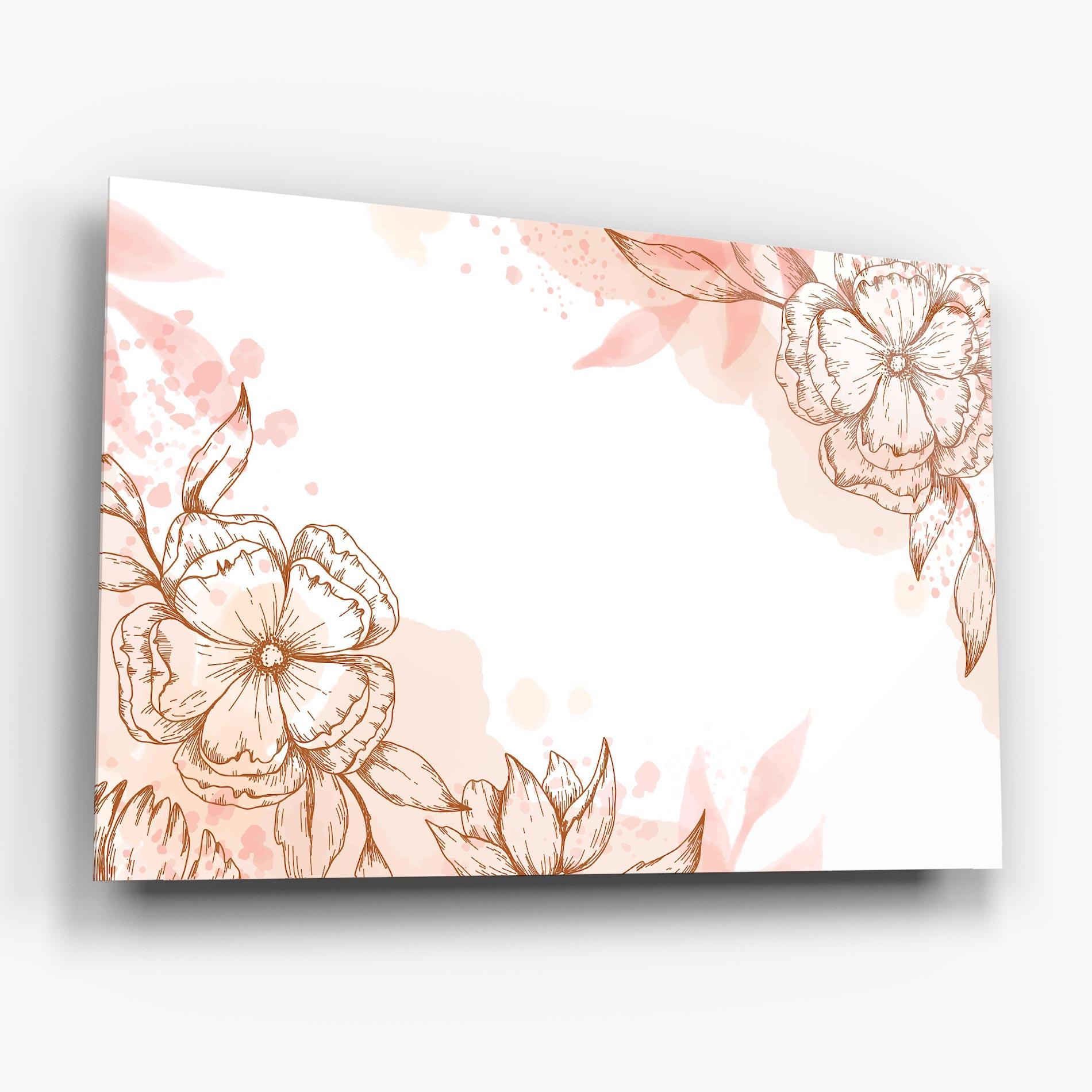 Üvegkép Red Brown Line mockup 6