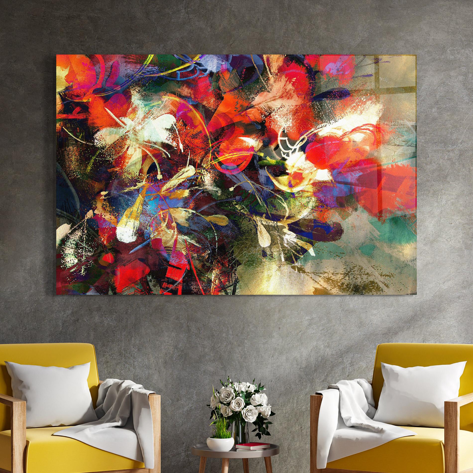 Üvegkép Flori Abstracte mockup 4