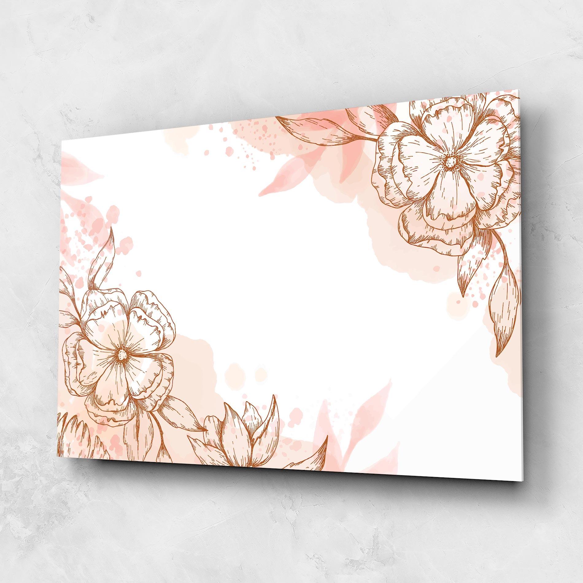 Üvegkép Red Brown Line mockup 1