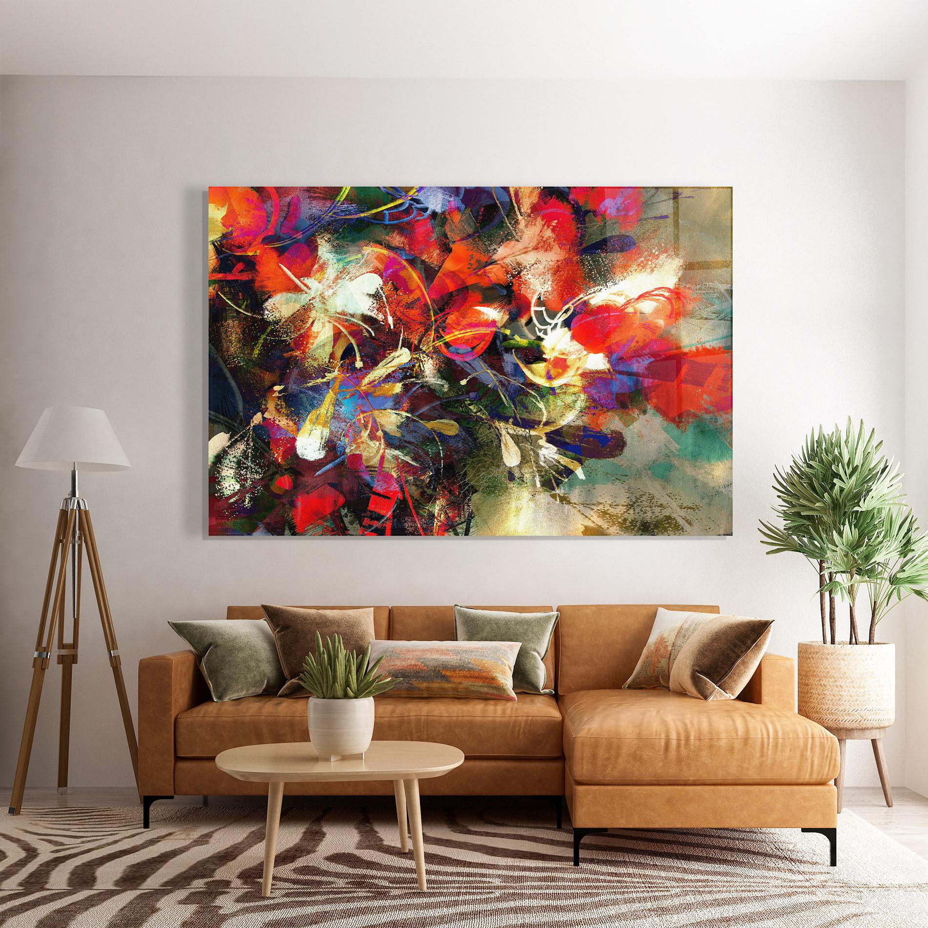 Üvegkép Flori Abstracte mockup 7