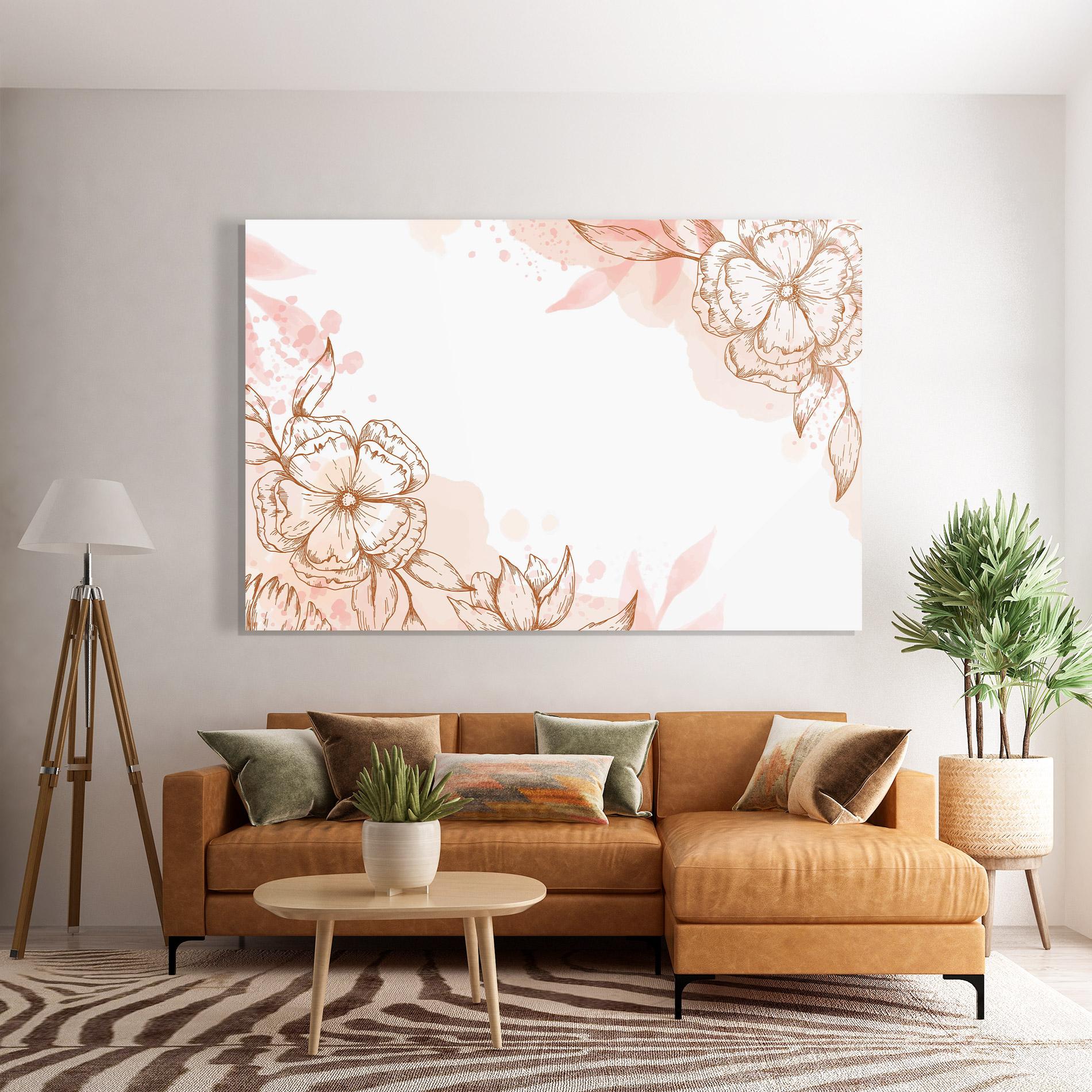 Üvegkép Red Brown Line mockup 7