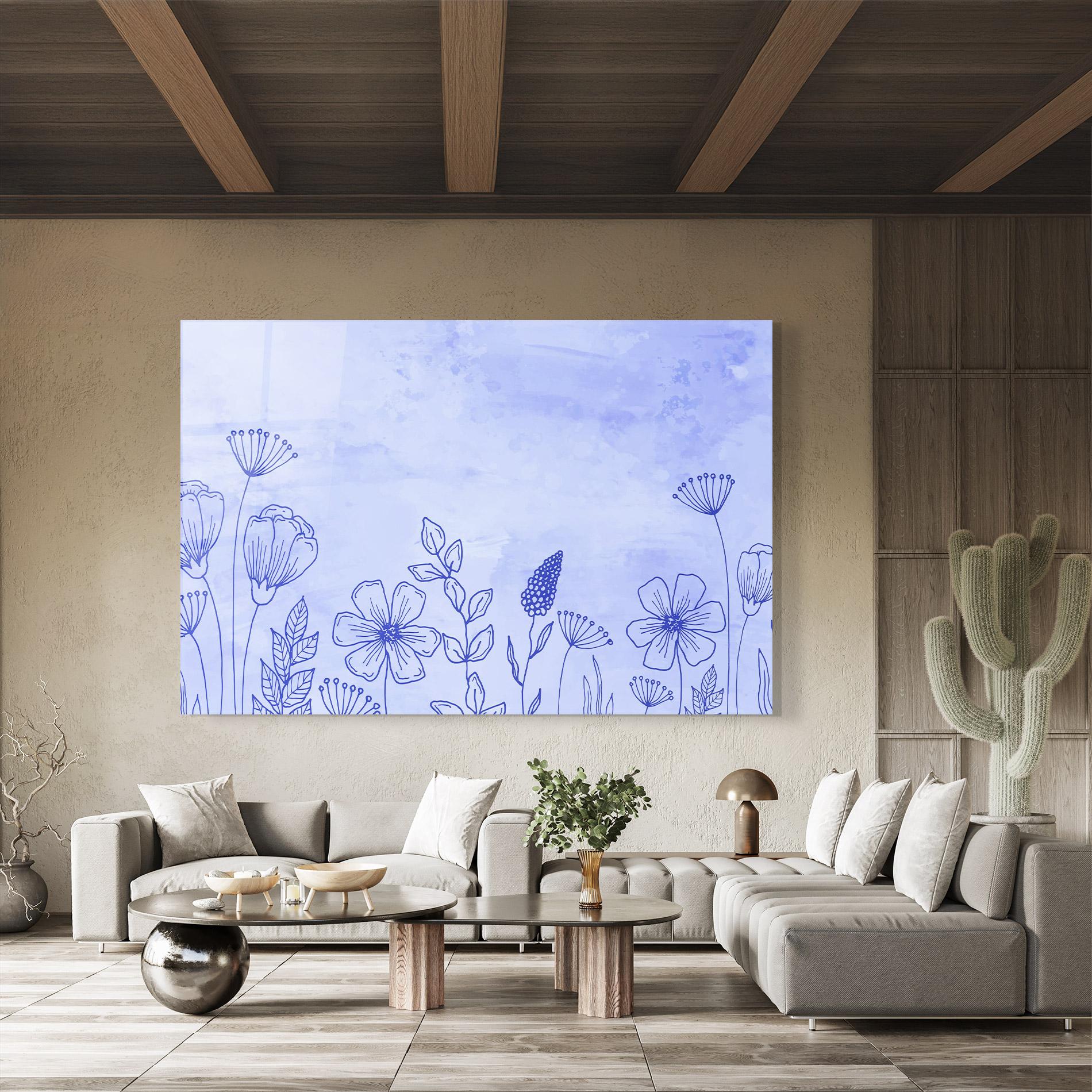 Üvegkép Blue Line Plant mockup 8