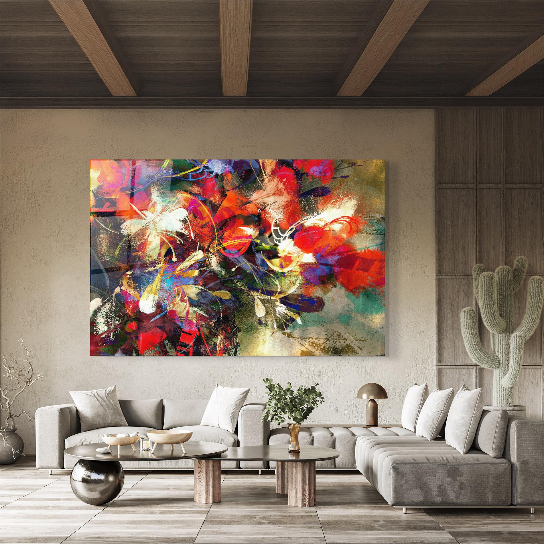 Üvegkép Flori Abstracte mockup 8