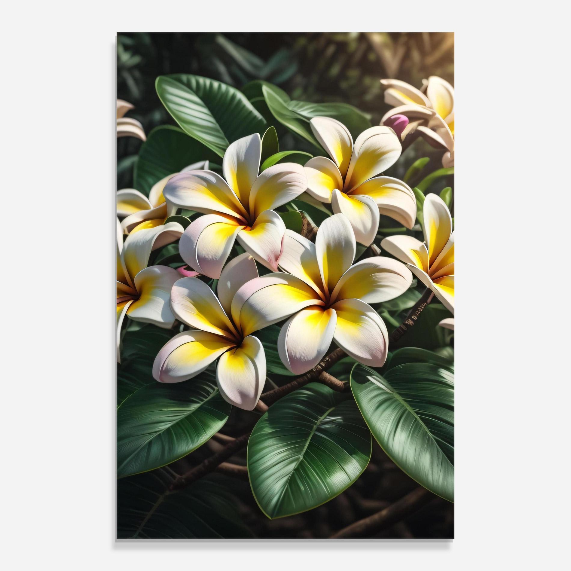 Üvegkép Exotic White Yellow mockup 0