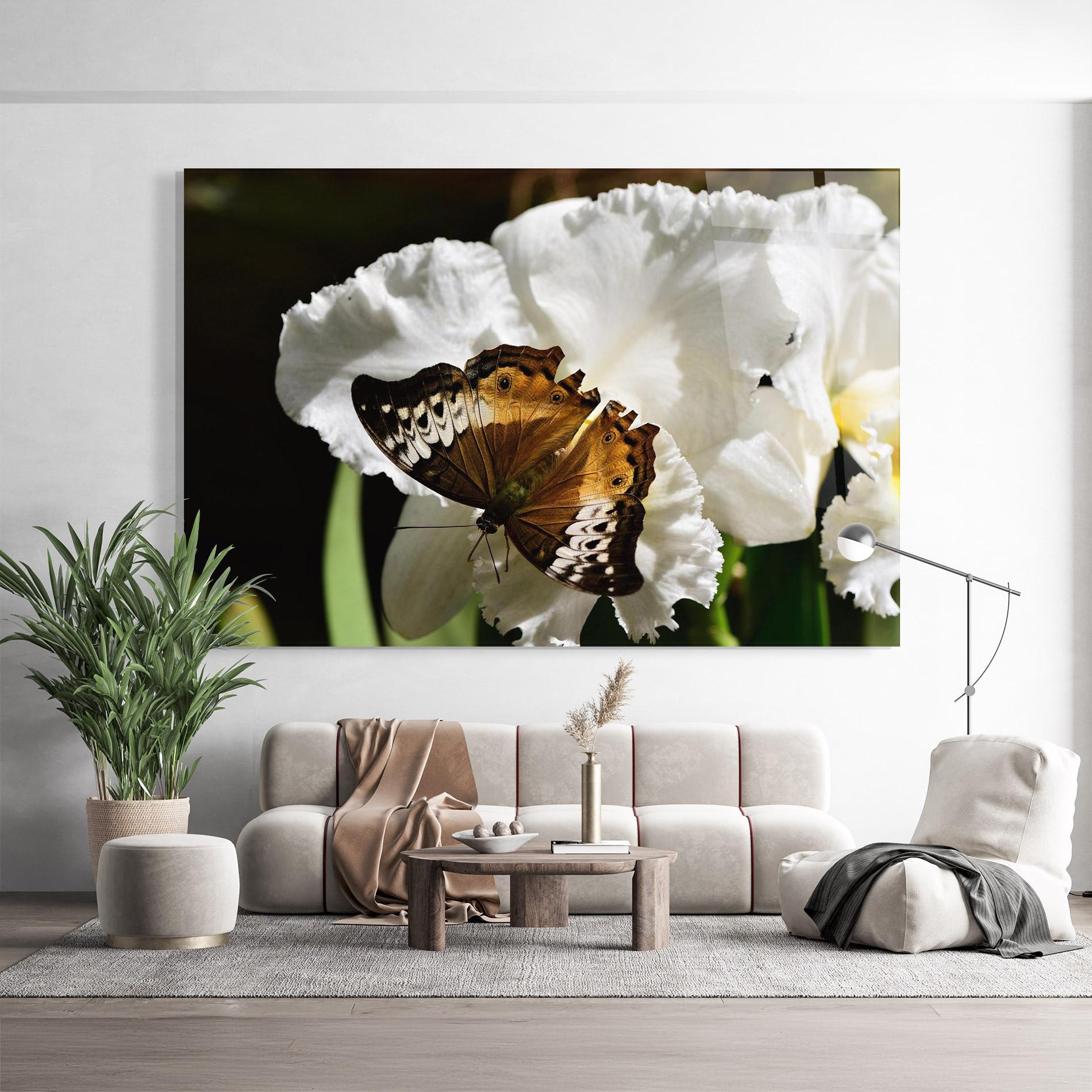Üvegkép Butterfly Exotic Plant mockup 9
