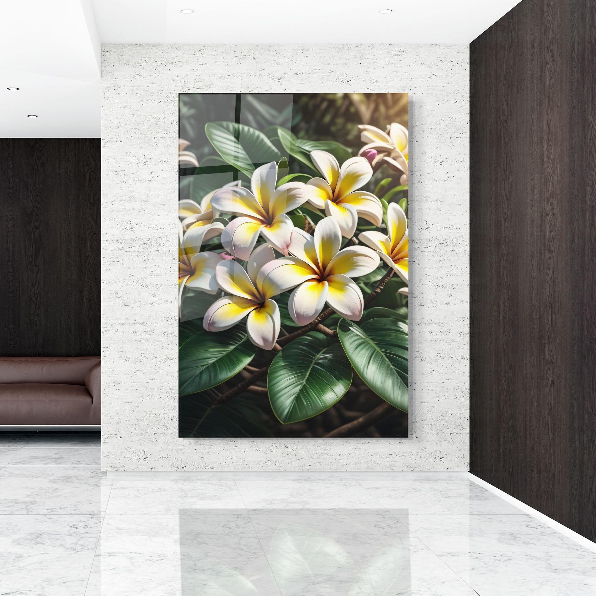 Üvegkép Exotic White Yellow mockup 9