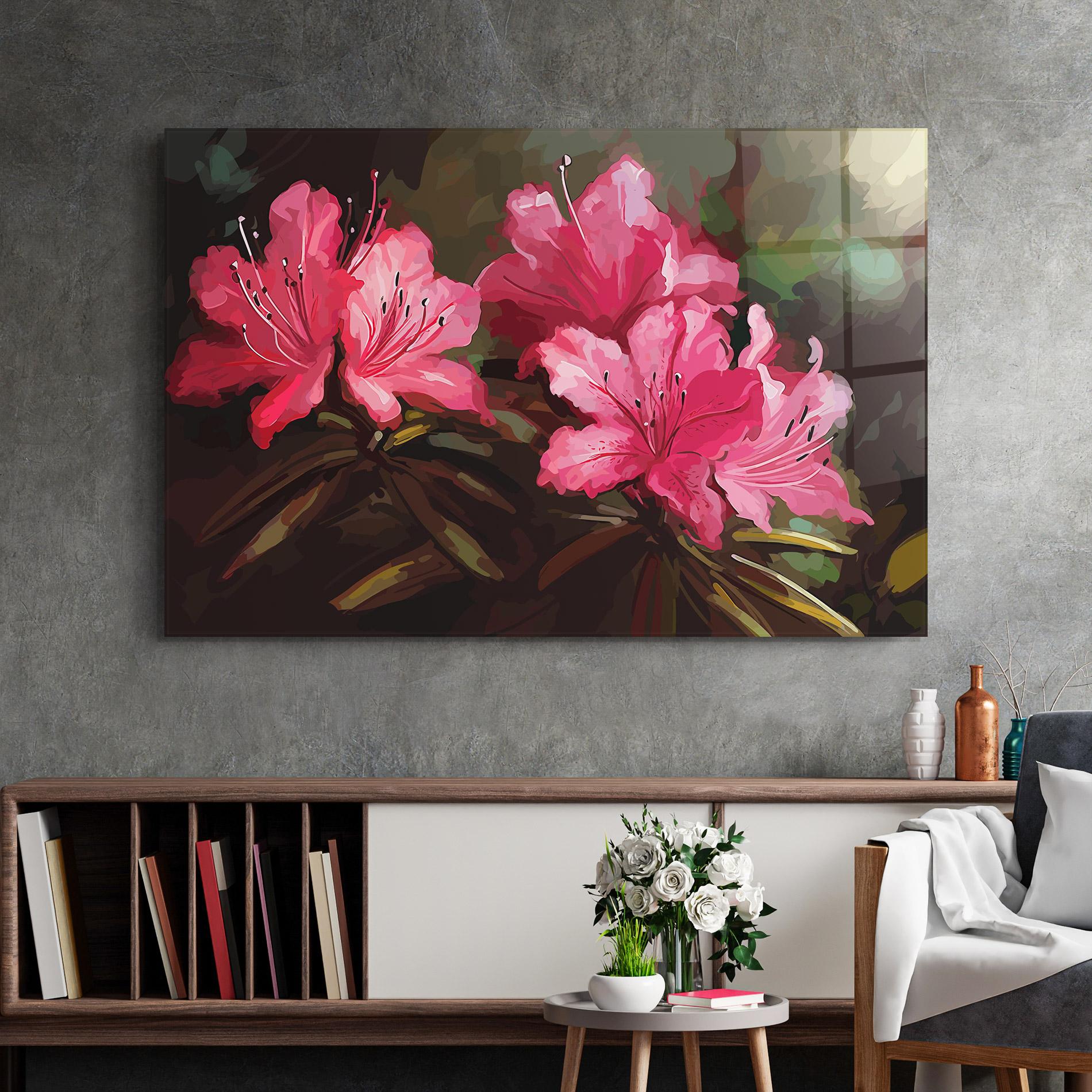 Üvegkép Pink Exotic Art mockup 2