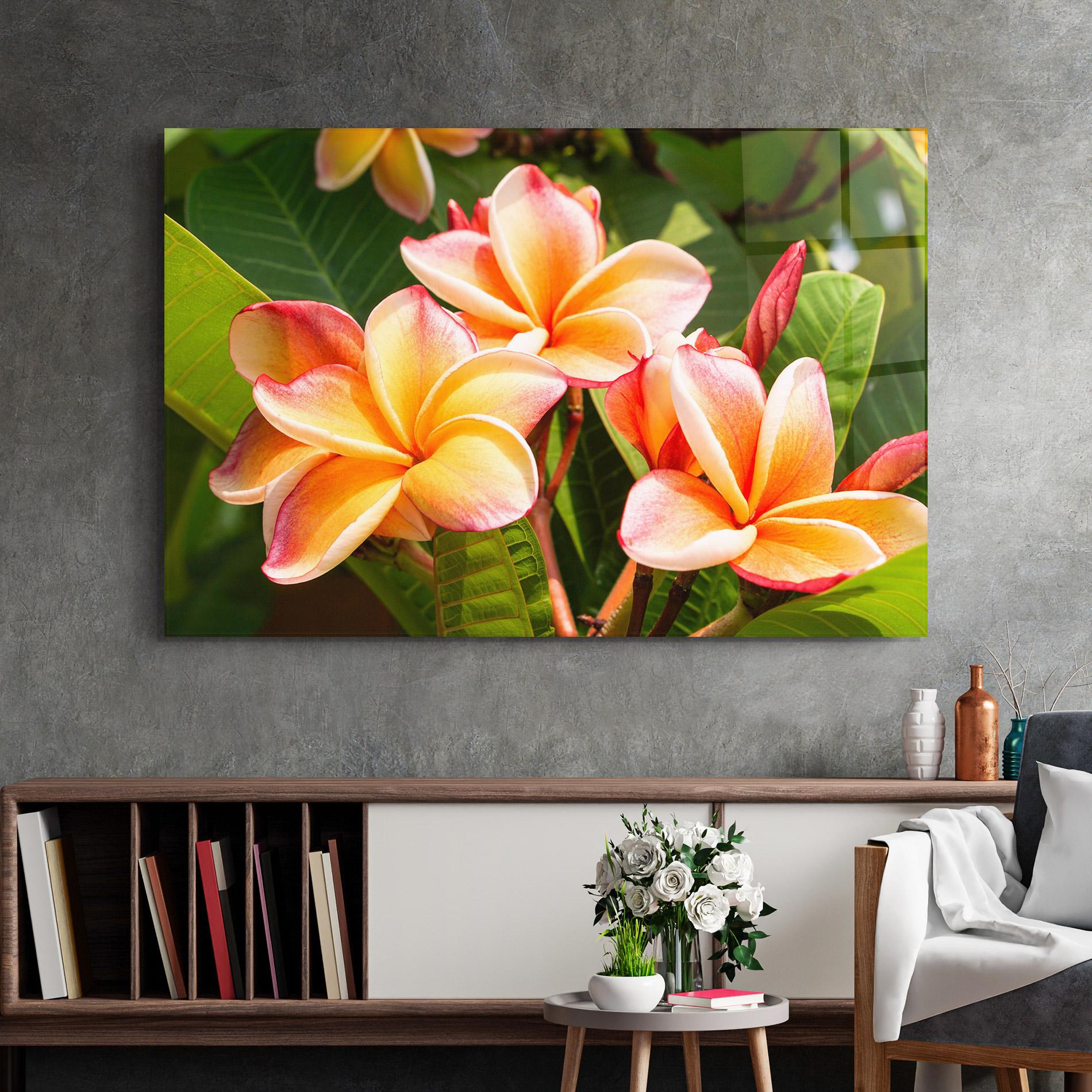 Üvegkép Pretty Plumeria mockup 2