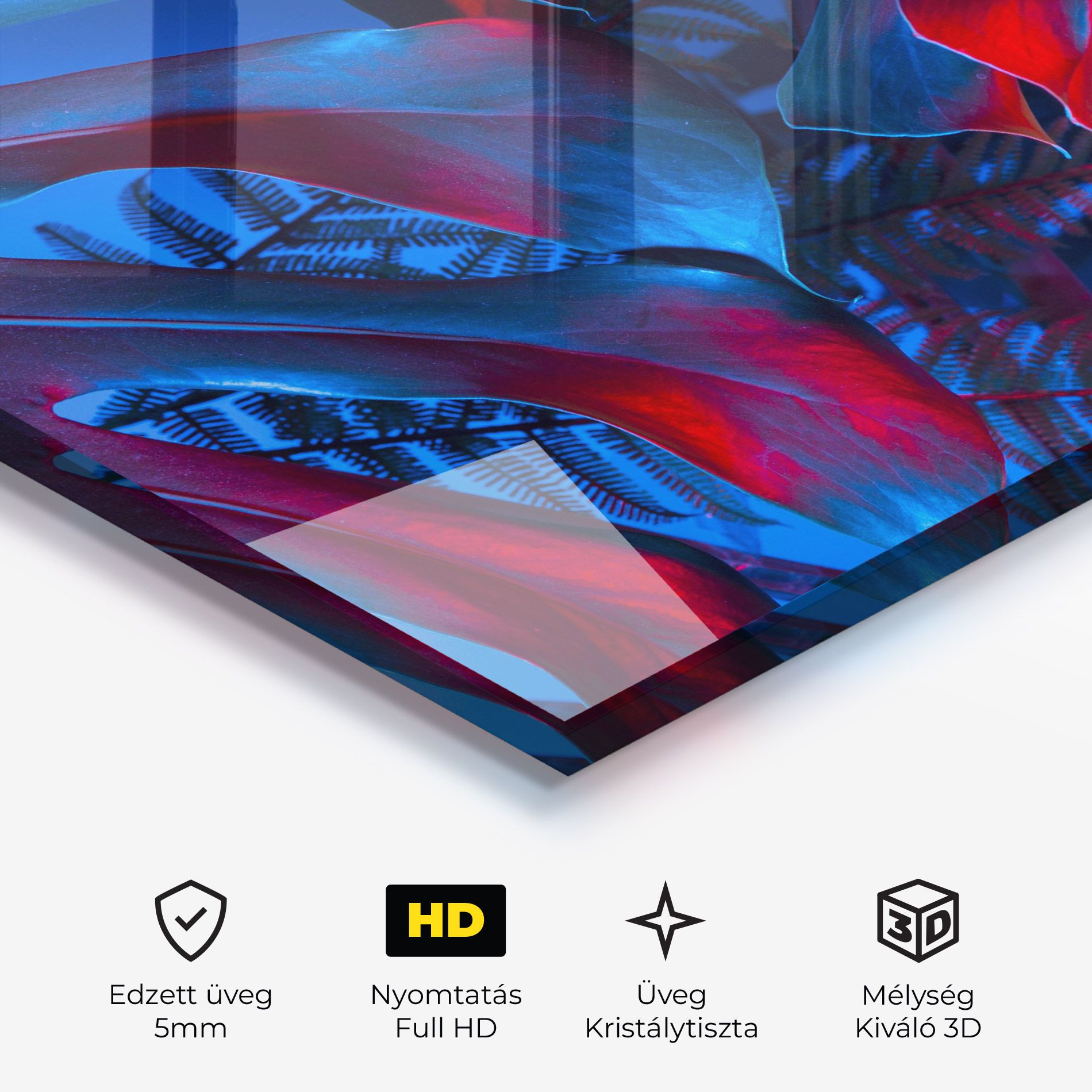 Exotic Blue Leaf mockup 3