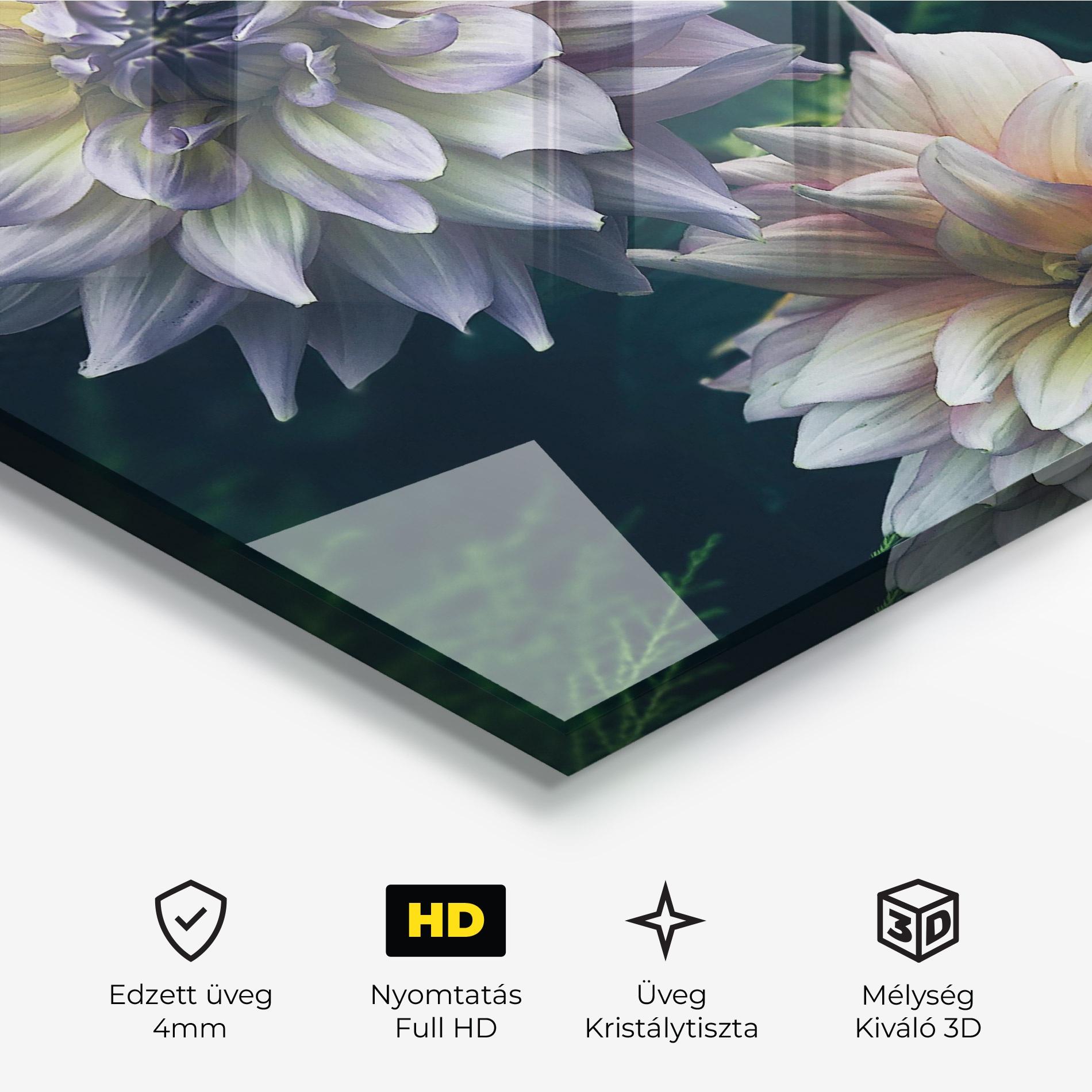Üvegkép Dahlia Flowers mockup 3