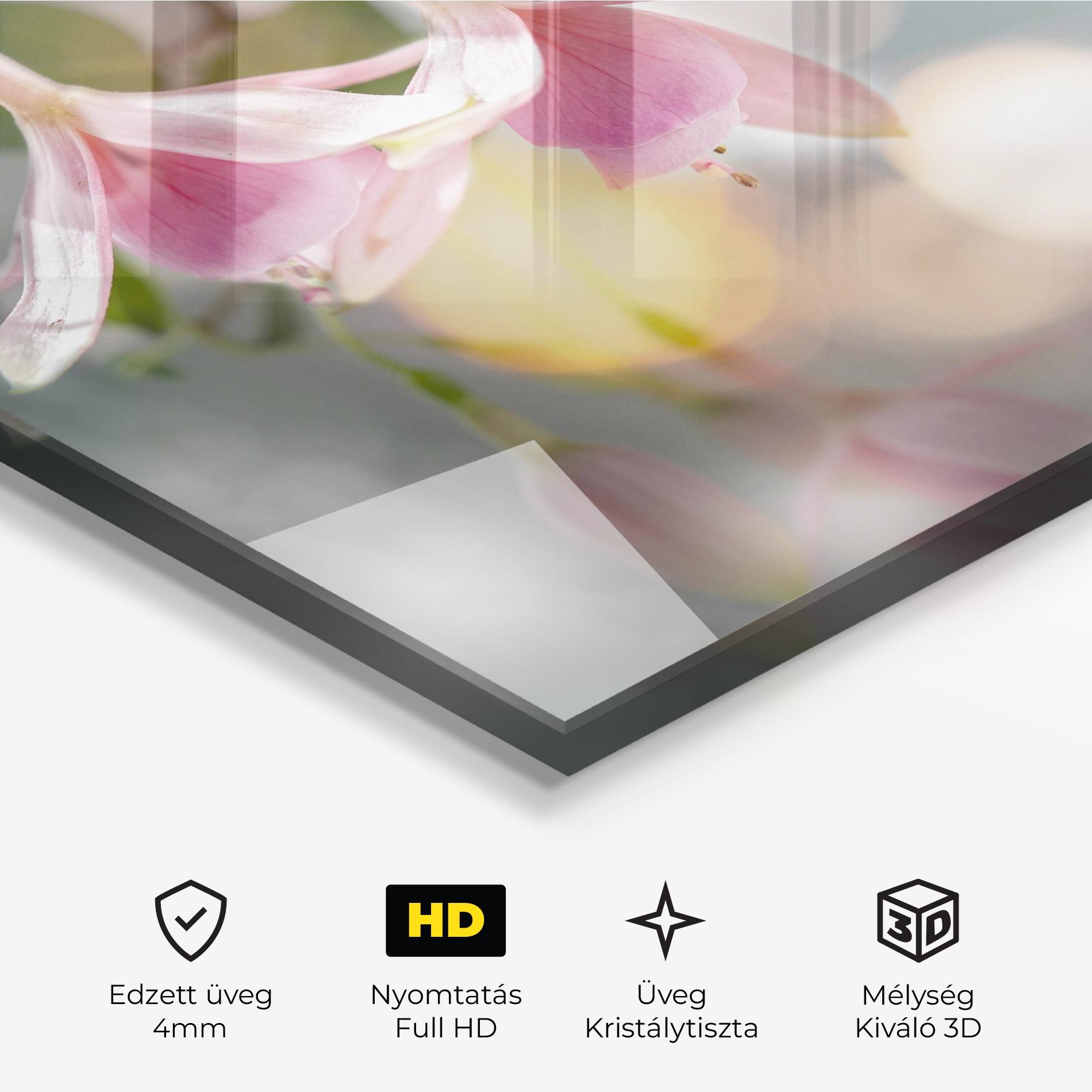 Üvegkép Dreamy Pink Exotic mockup 3