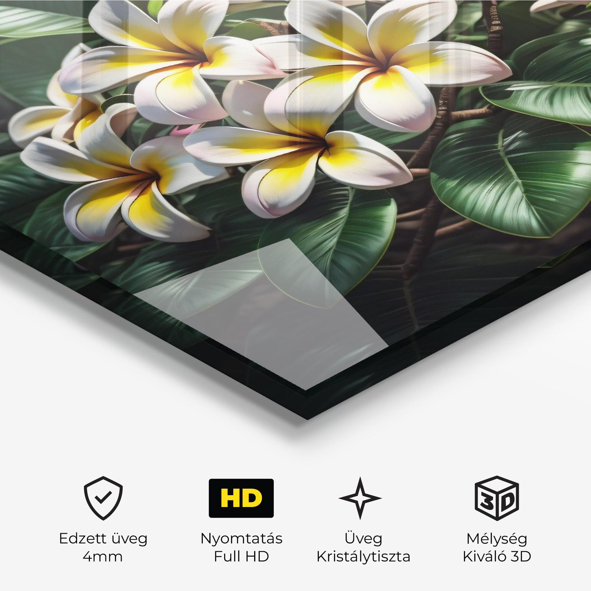 Üvegkép Exotic White Yellow mockup 3