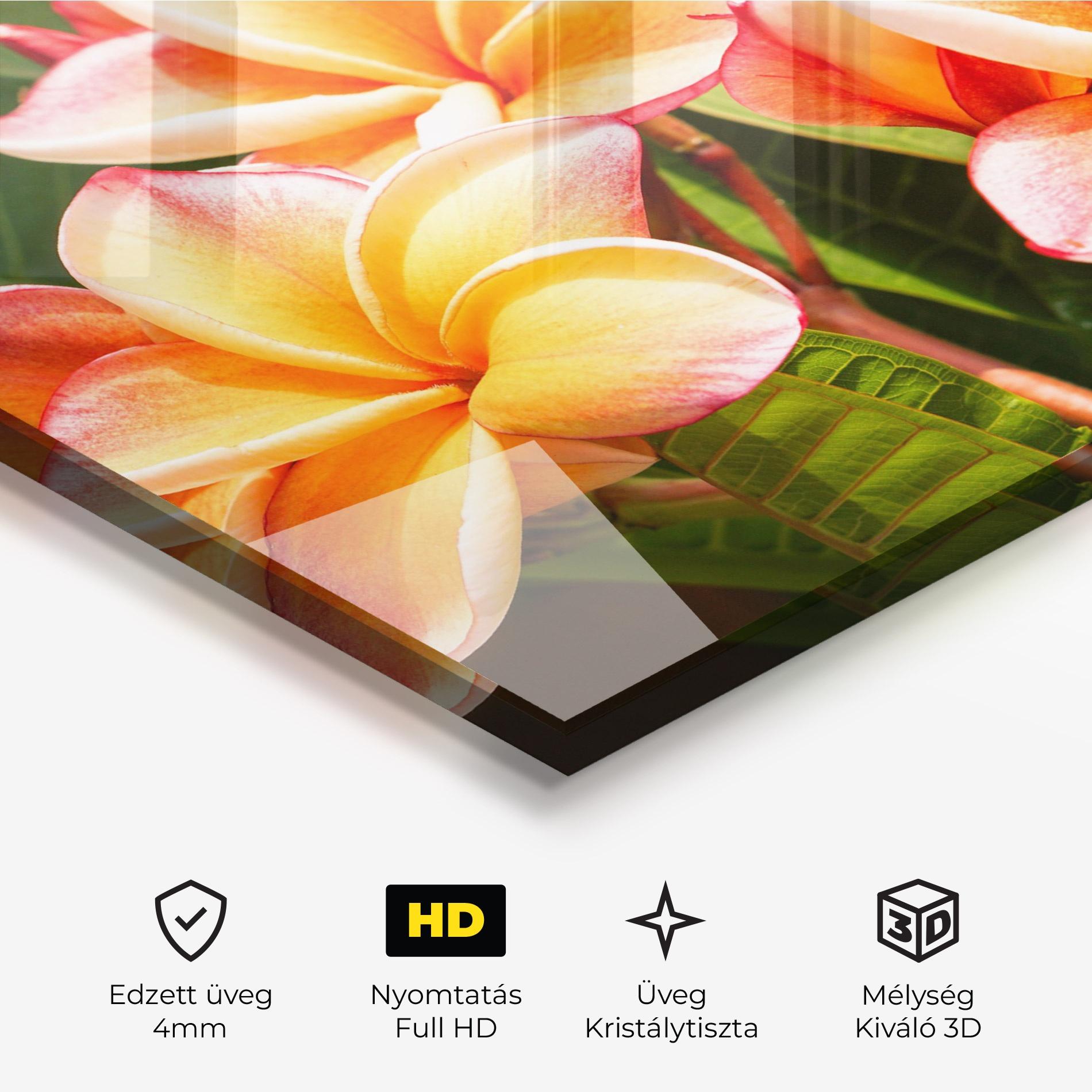 Üvegkép Pretty Plumeria mockup 3