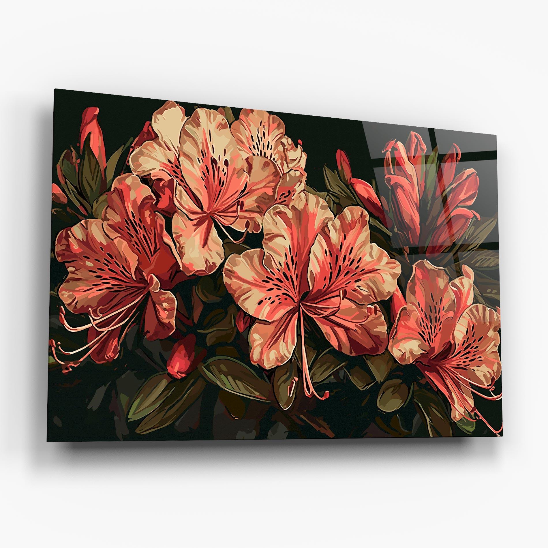 Üvegkép Cream Exotic Art mockup 6