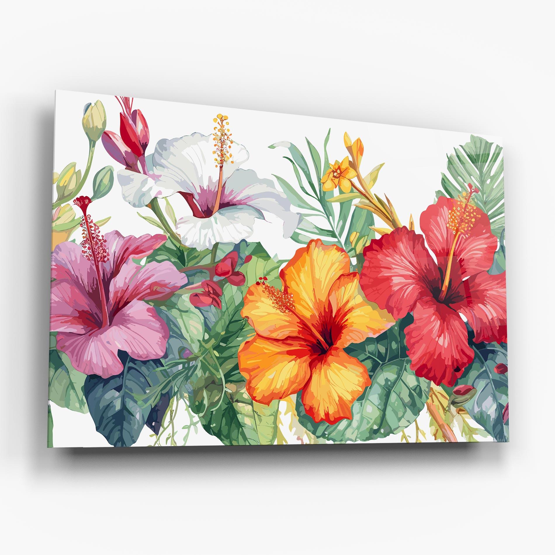 Üvegkép Exotic Flowers mockup 6