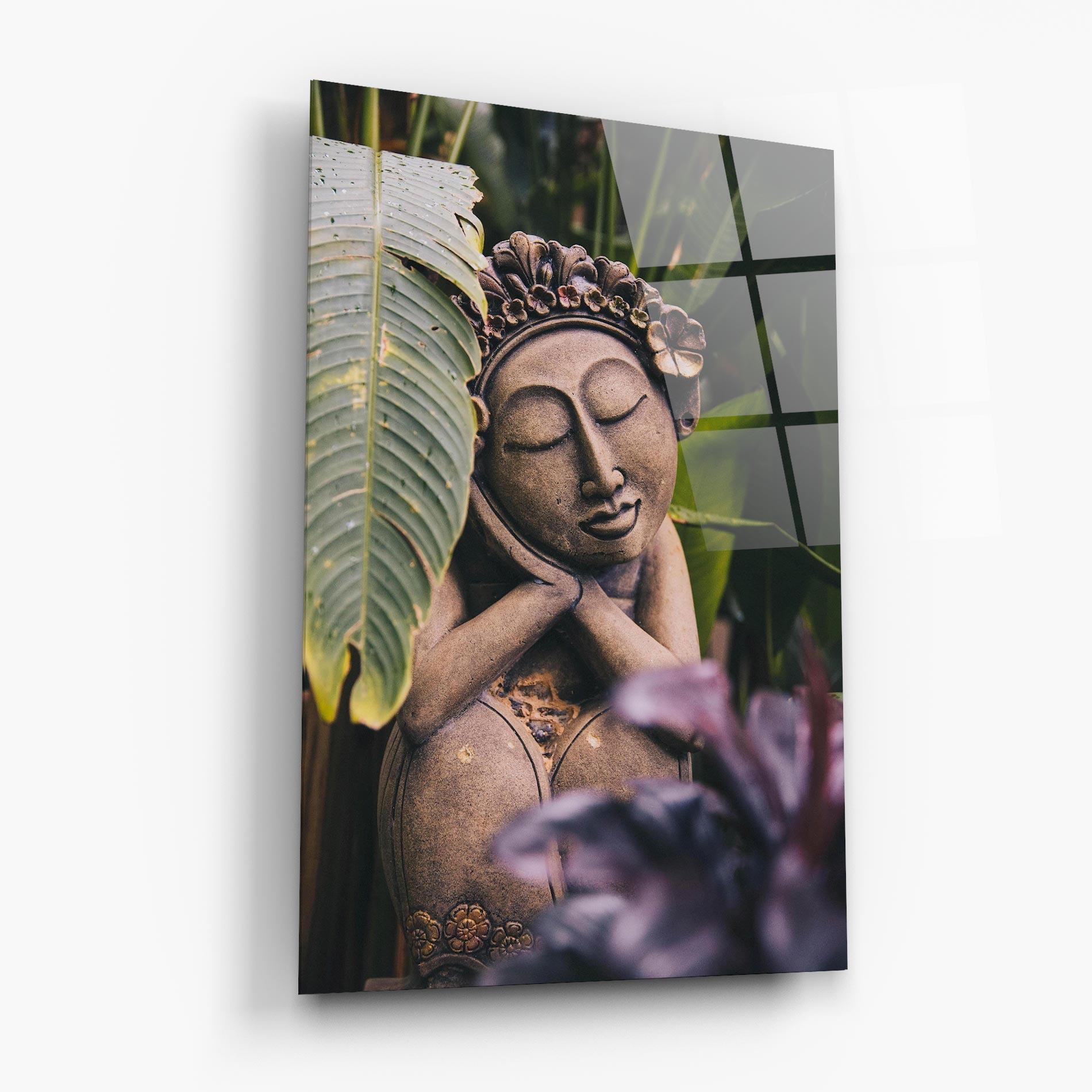 Üvegkép Exotic Statue mockup 6