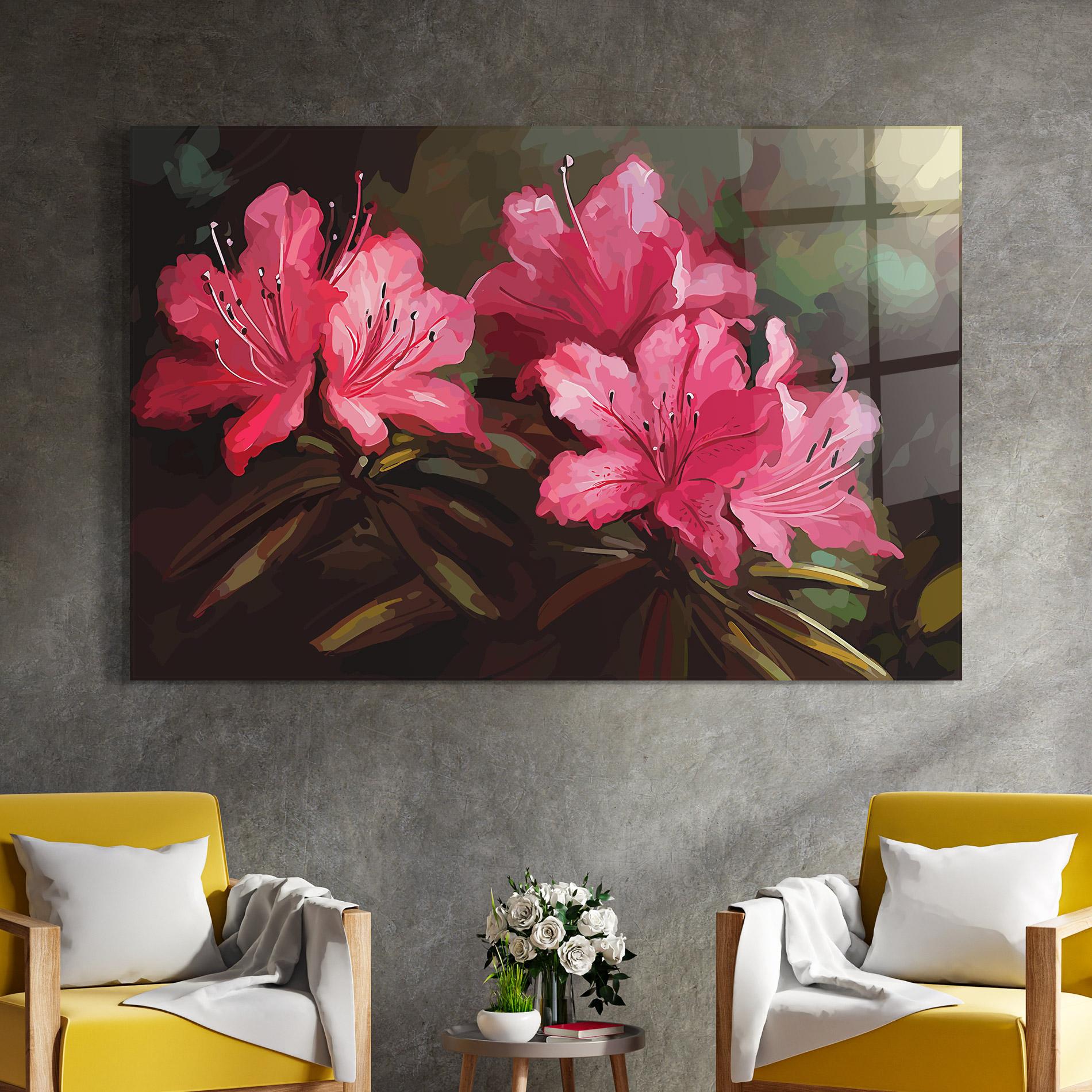 Üvegkép Pink Exotic Art mockup 4