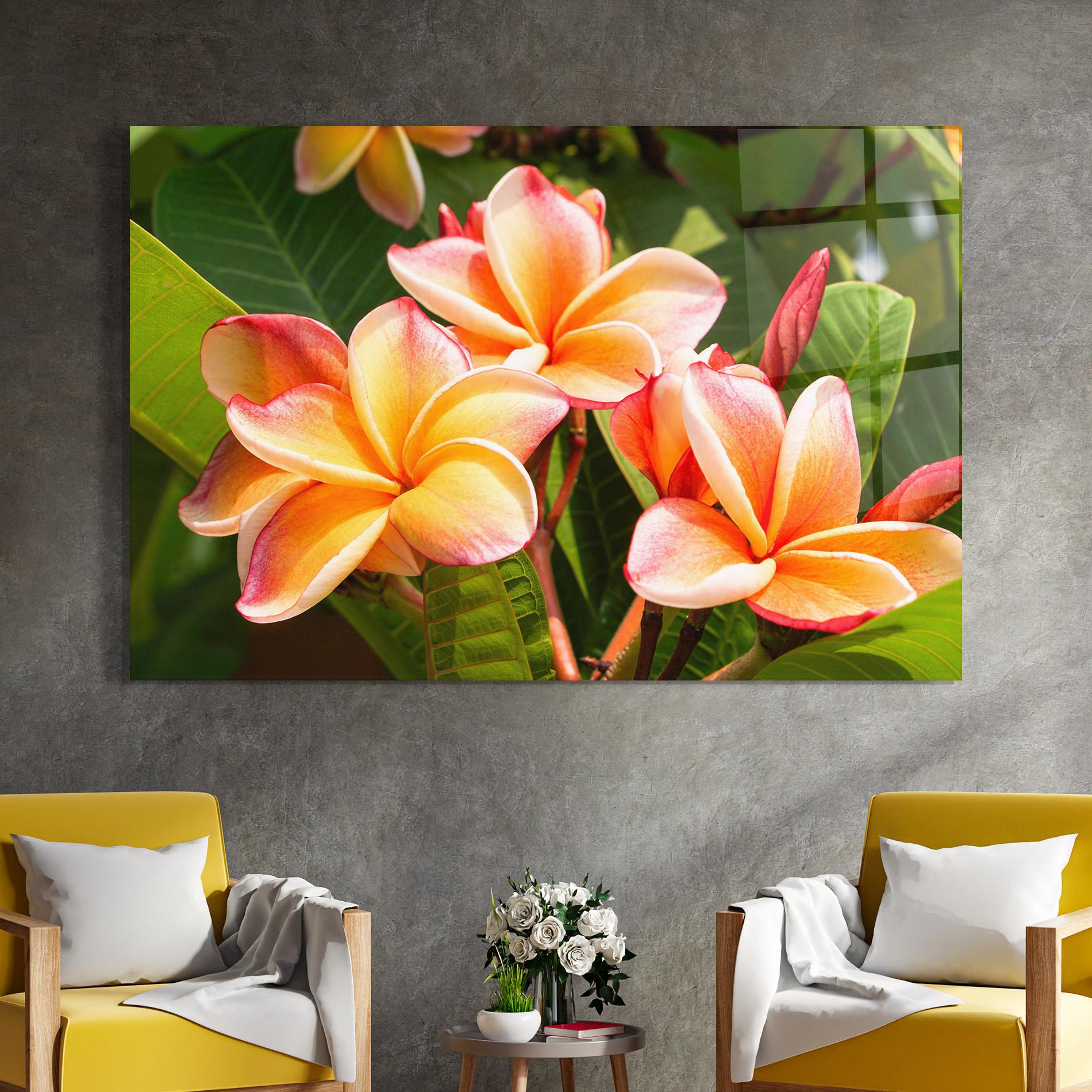 Üvegkép Pretty Plumeria mockup 4