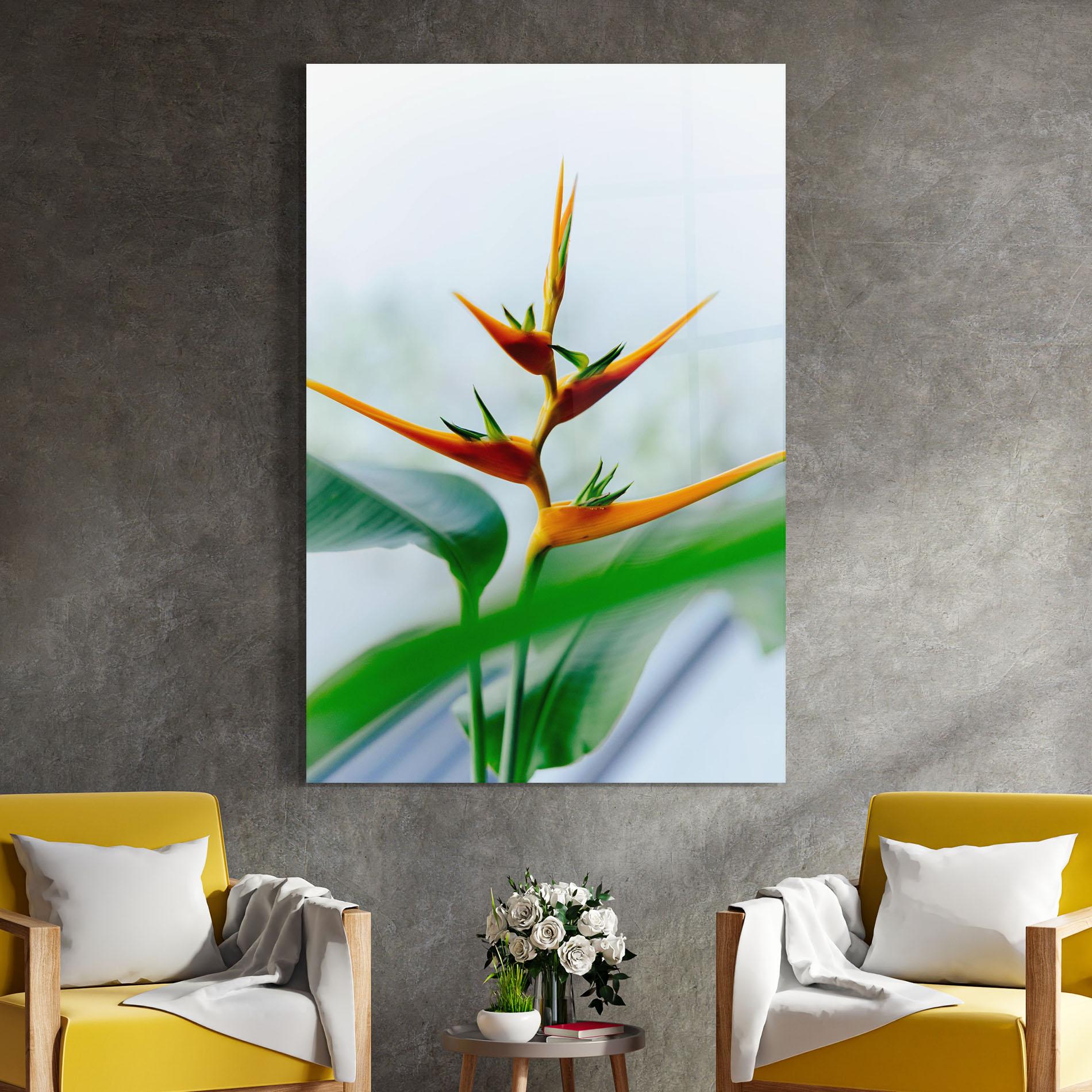 Üvegkép Exotic Orange Green mockup 4