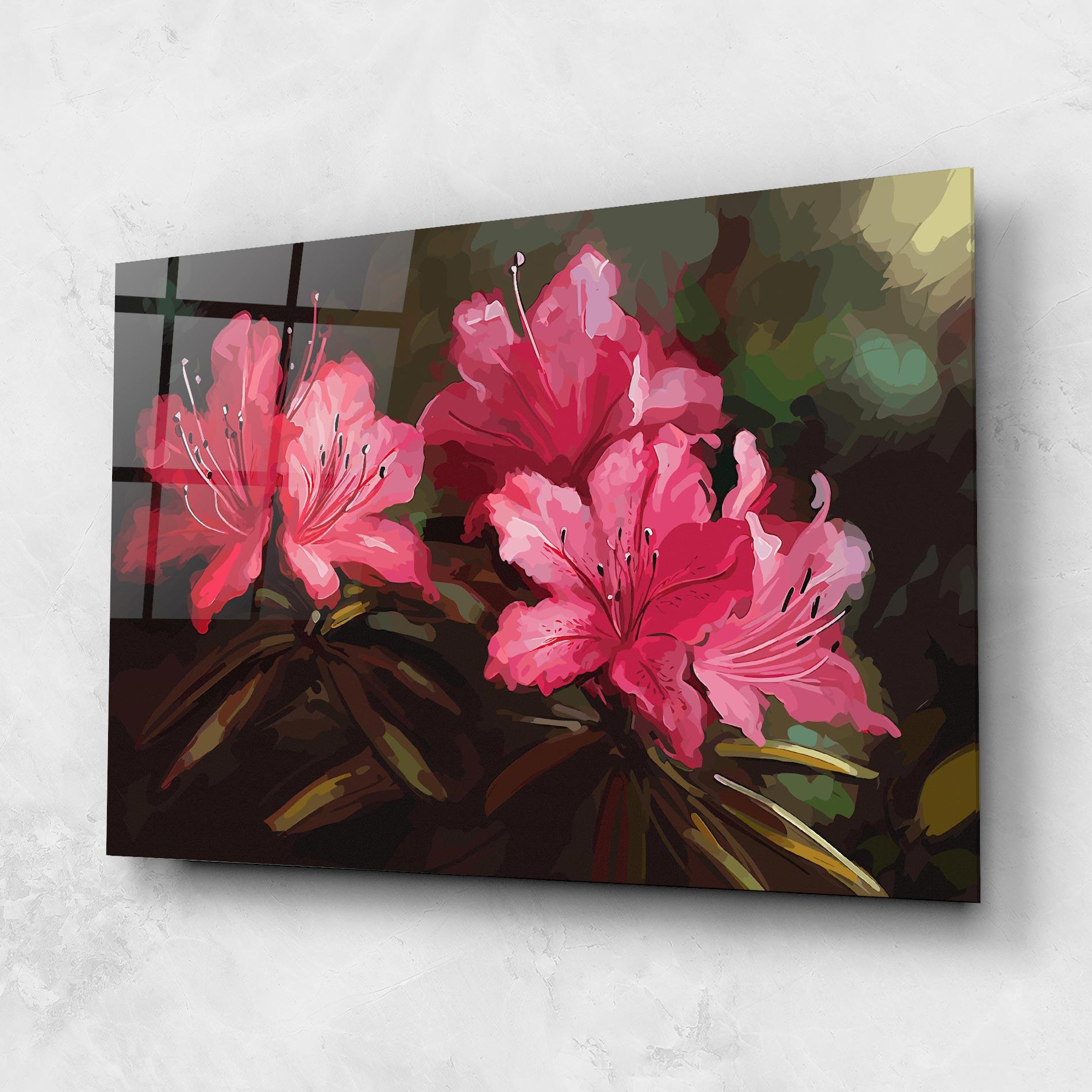Üvegkép Pink Exotic Art mockup 1