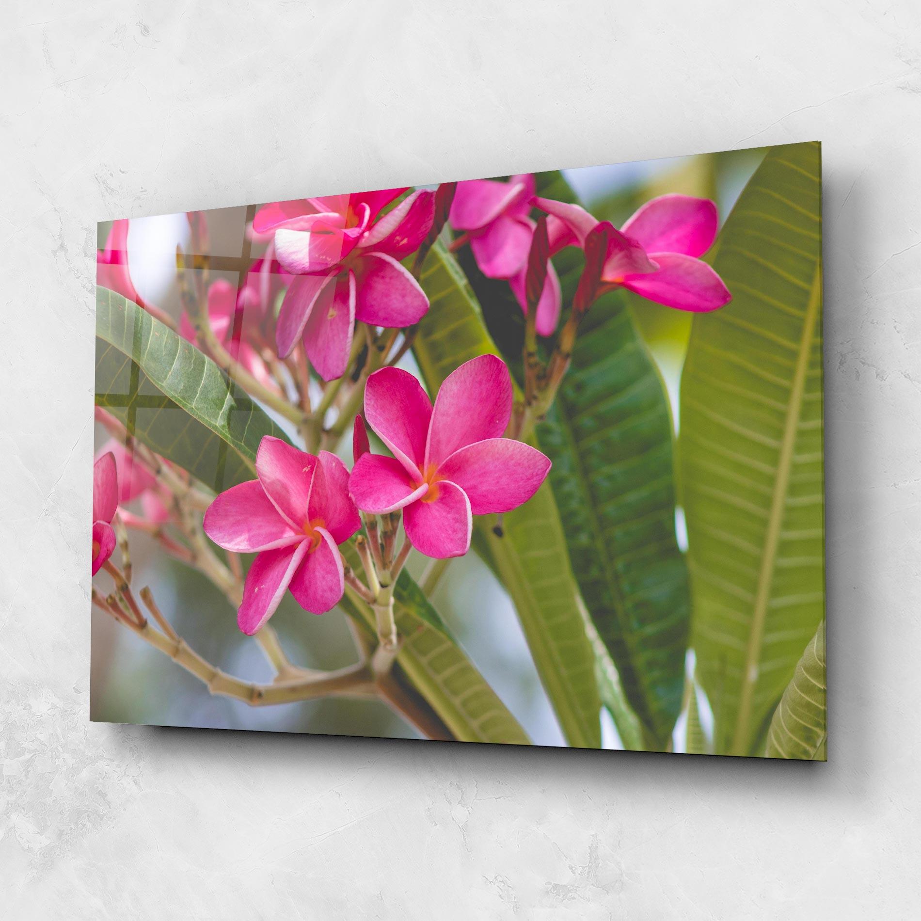 Üvegkép Pink Exotic Flowers mockup 1