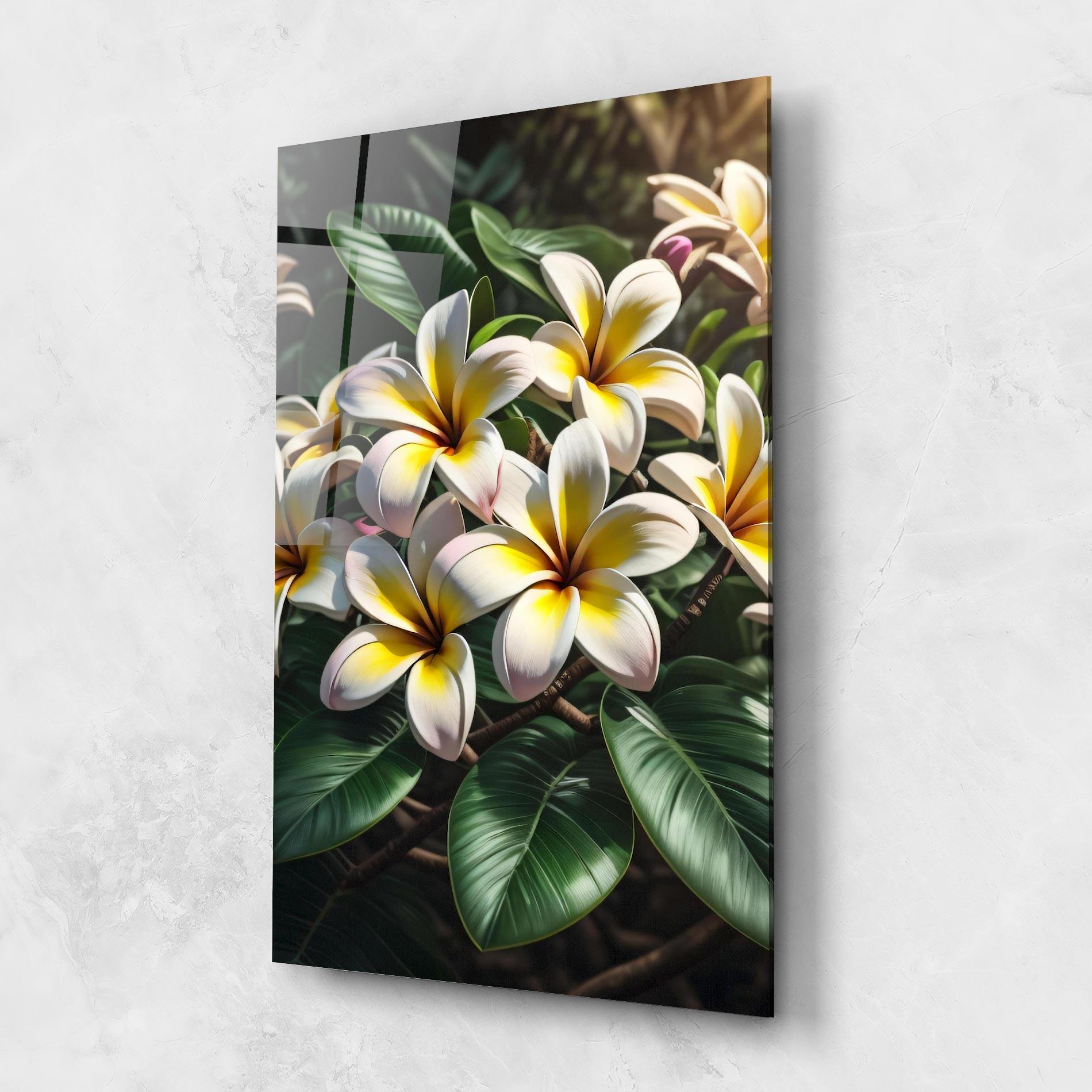 Üvegkép Exotic White Yellow mockup 1