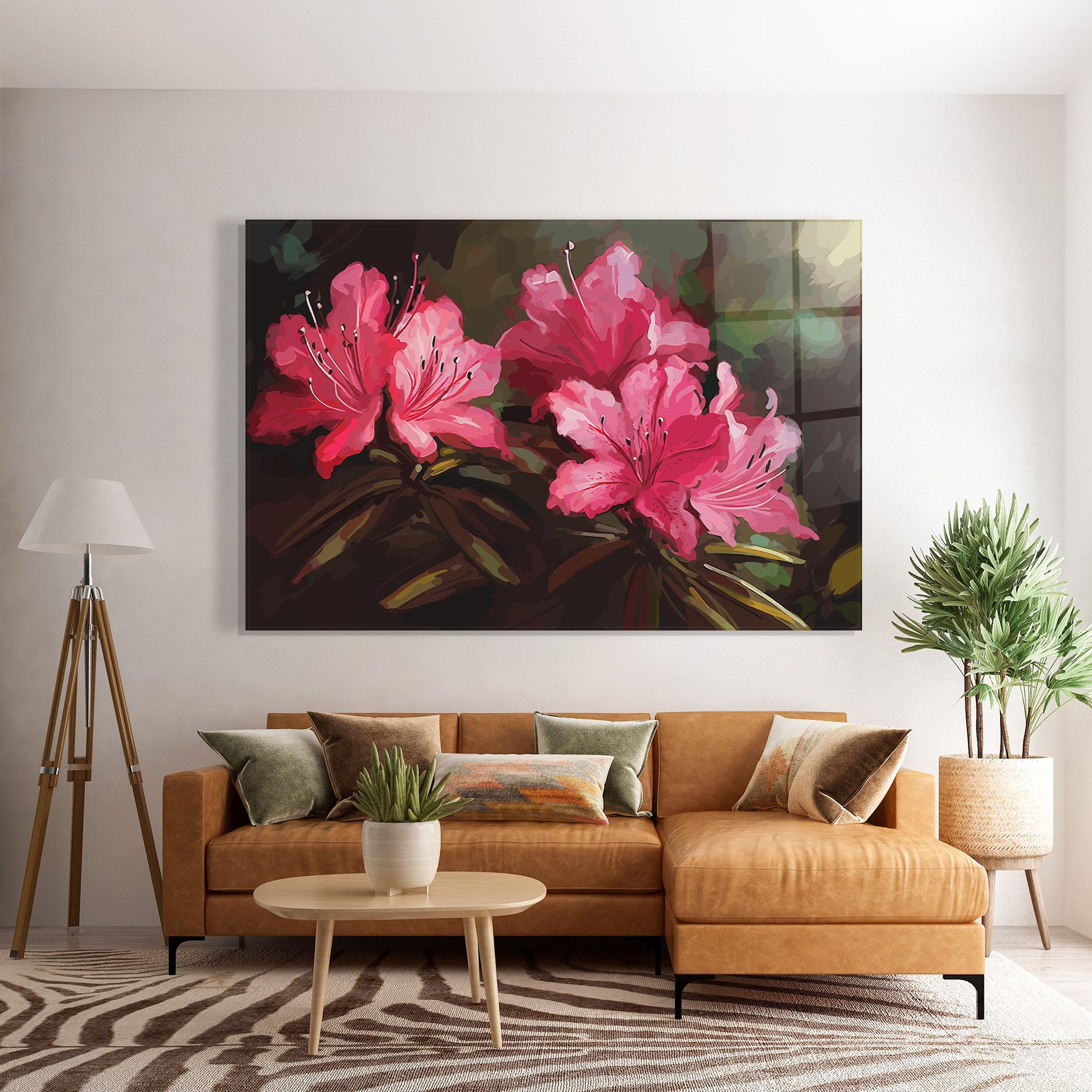 Üvegkép Pink Exotic Art mockup 7