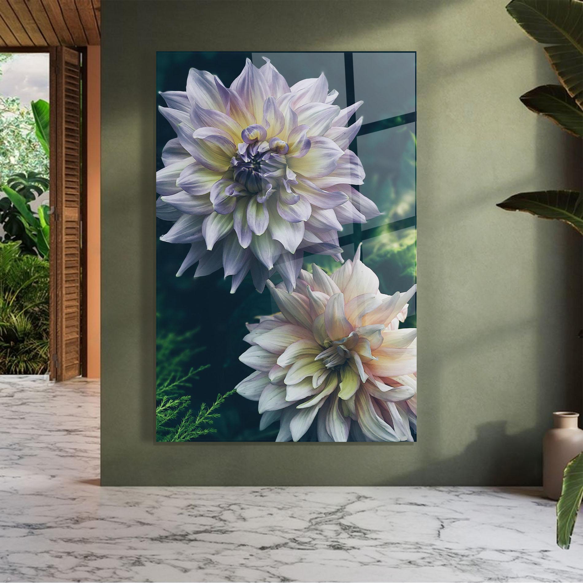 Üvegkép Dahlia Flowers mockup 7