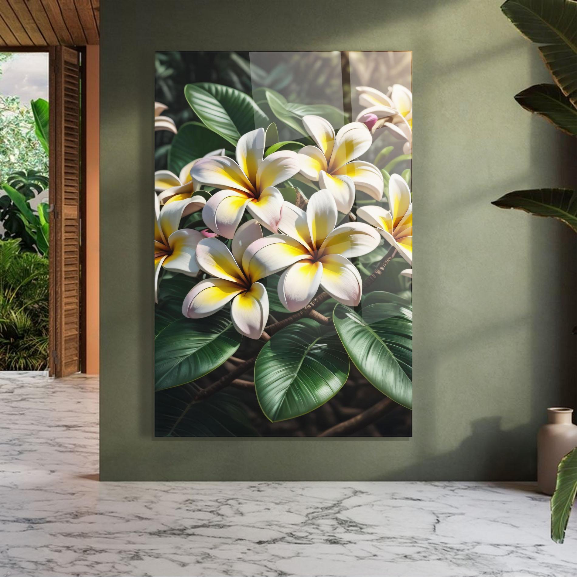 Üvegkép Exotic White Yellow mockup 7
