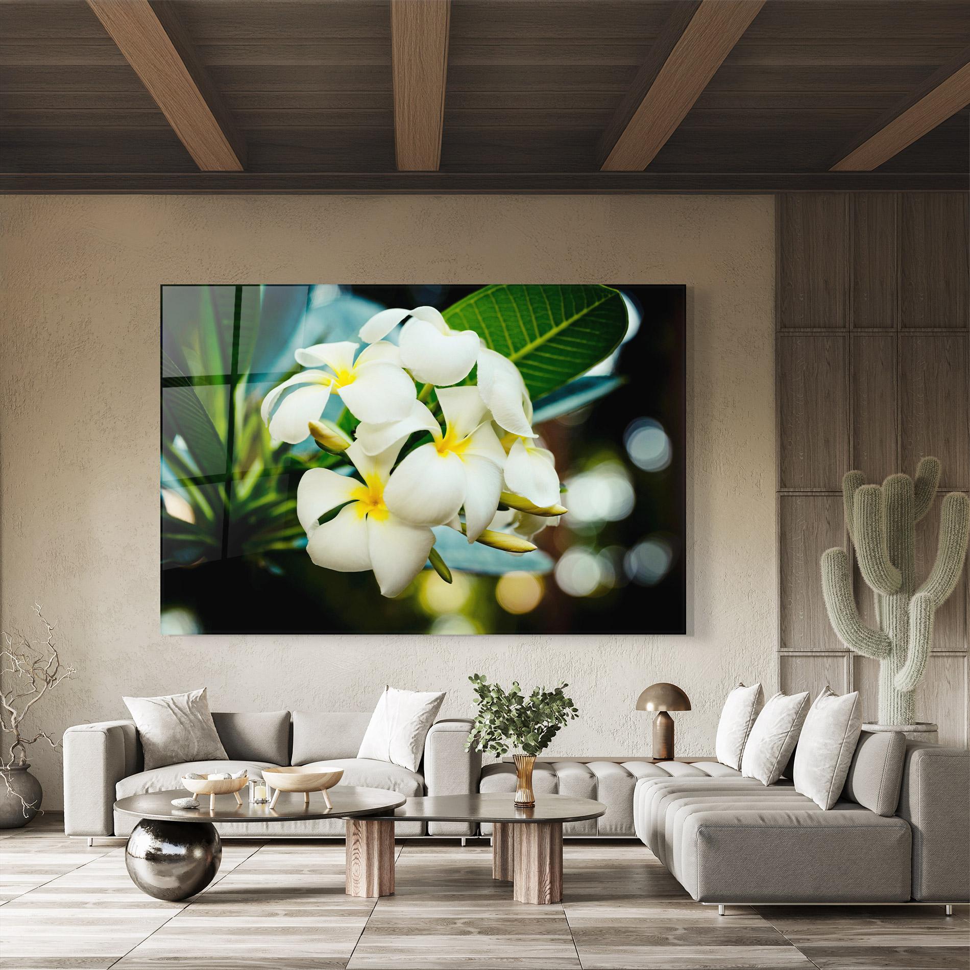 Üvegkép Beautiful White Exotic mockup 8