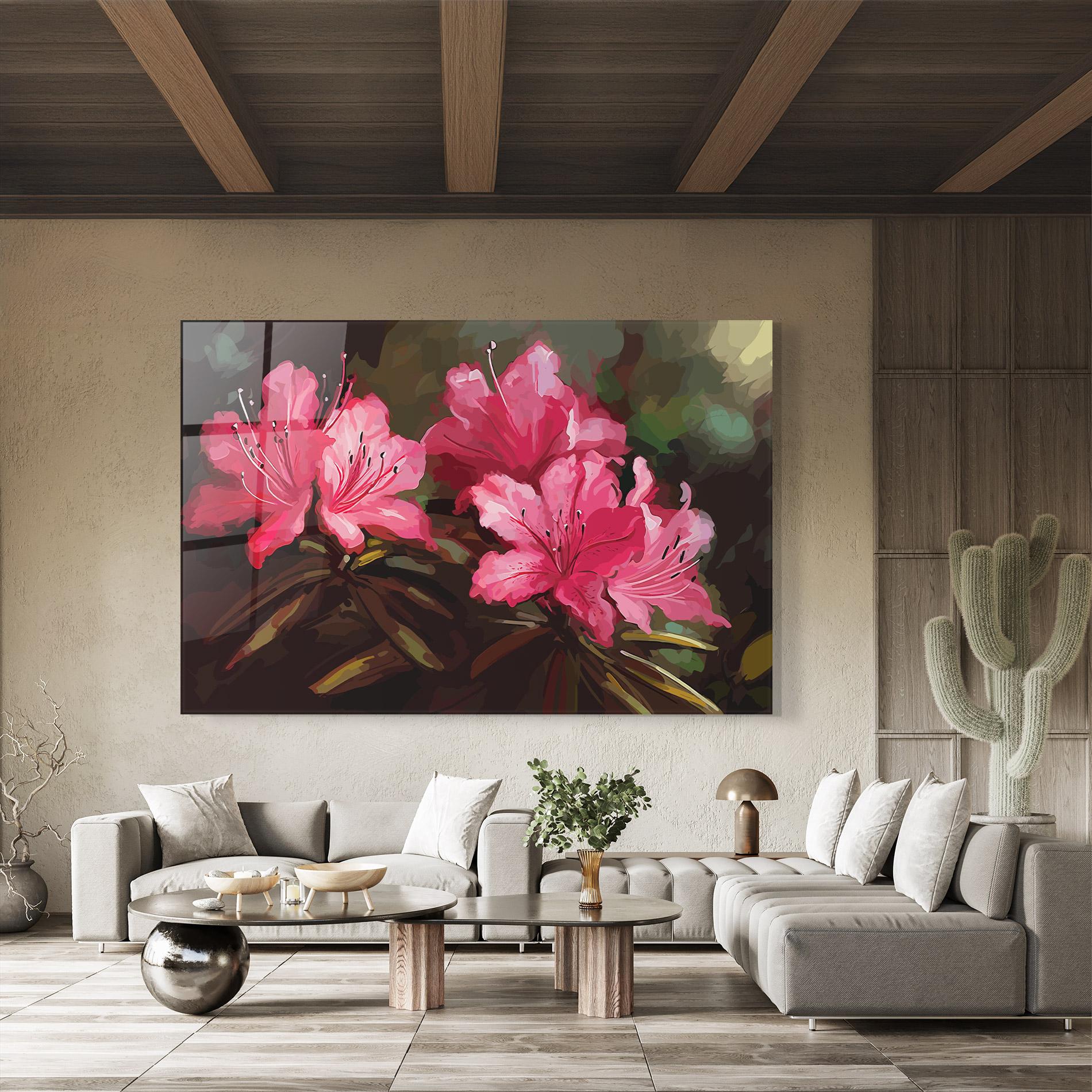 Üvegkép Pink Exotic Art mockup 8