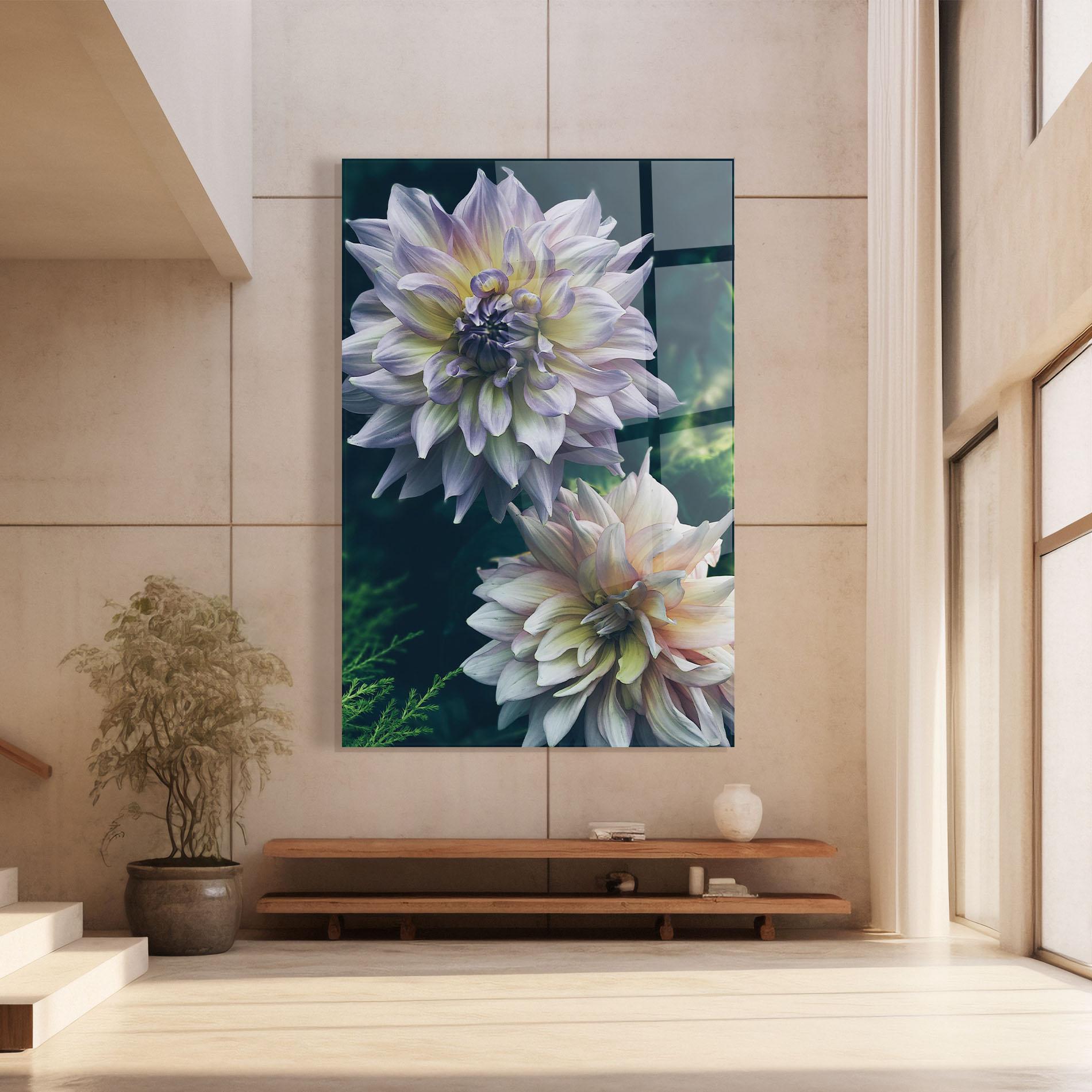 Üvegkép Dahlia Flowers mockup 8