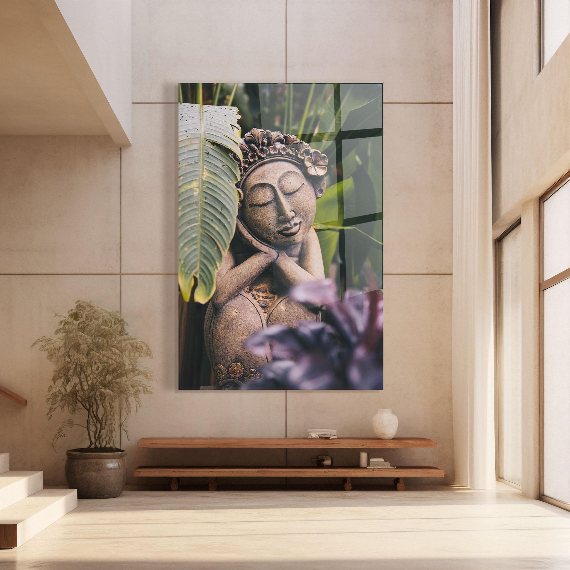 Üvegkép Exotic Statue mockup 8