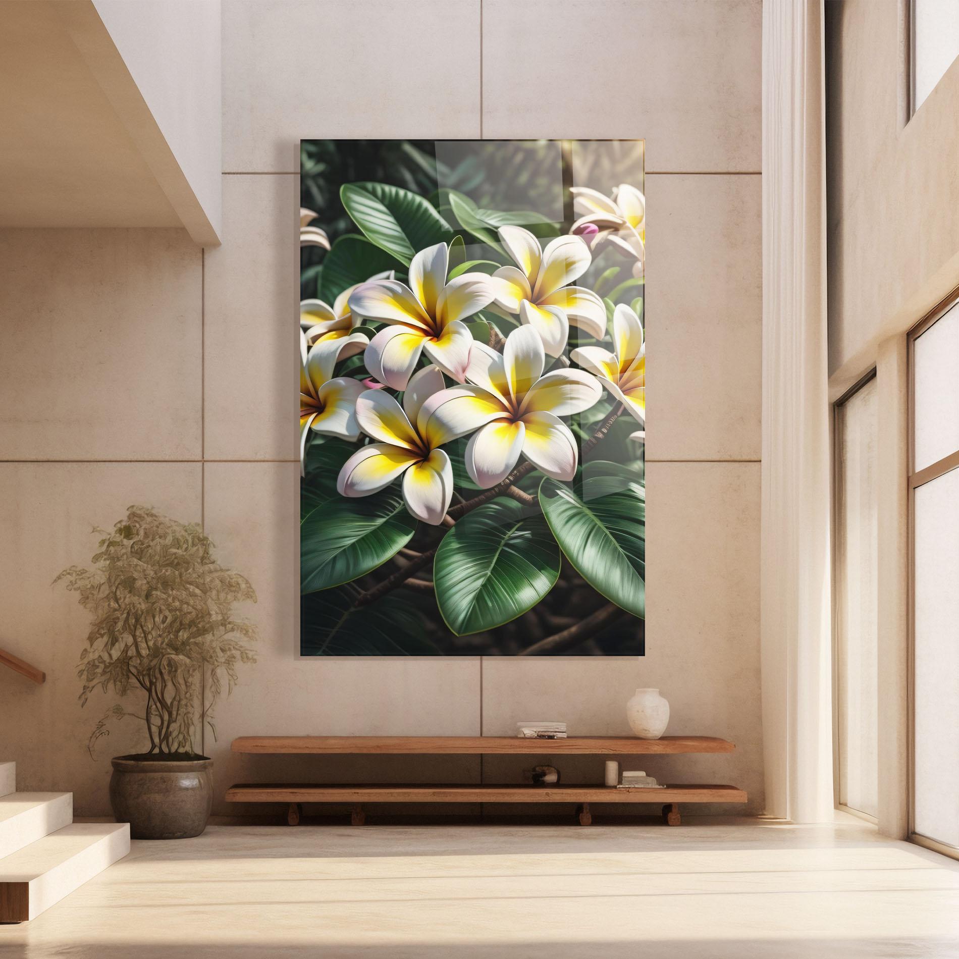 Üvegkép Exotic White Yellow mockup 8