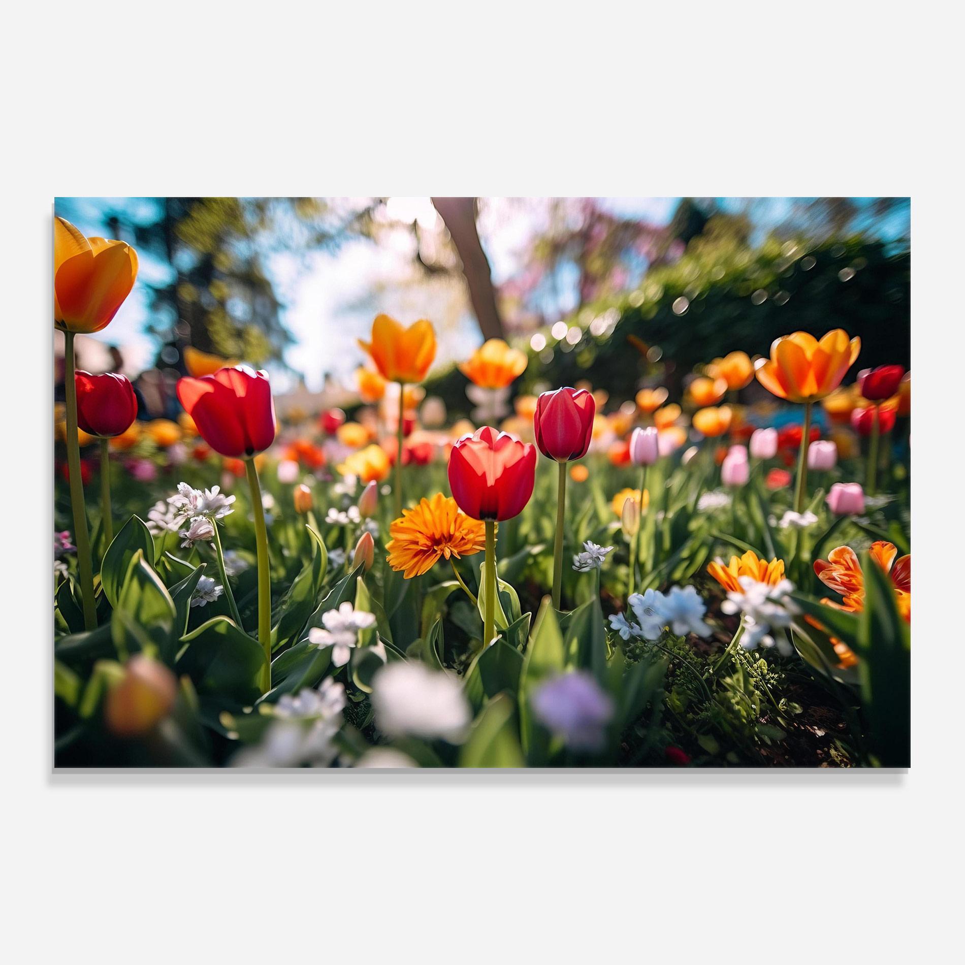Üvegkép Garden Tulips Mix mockup 0
