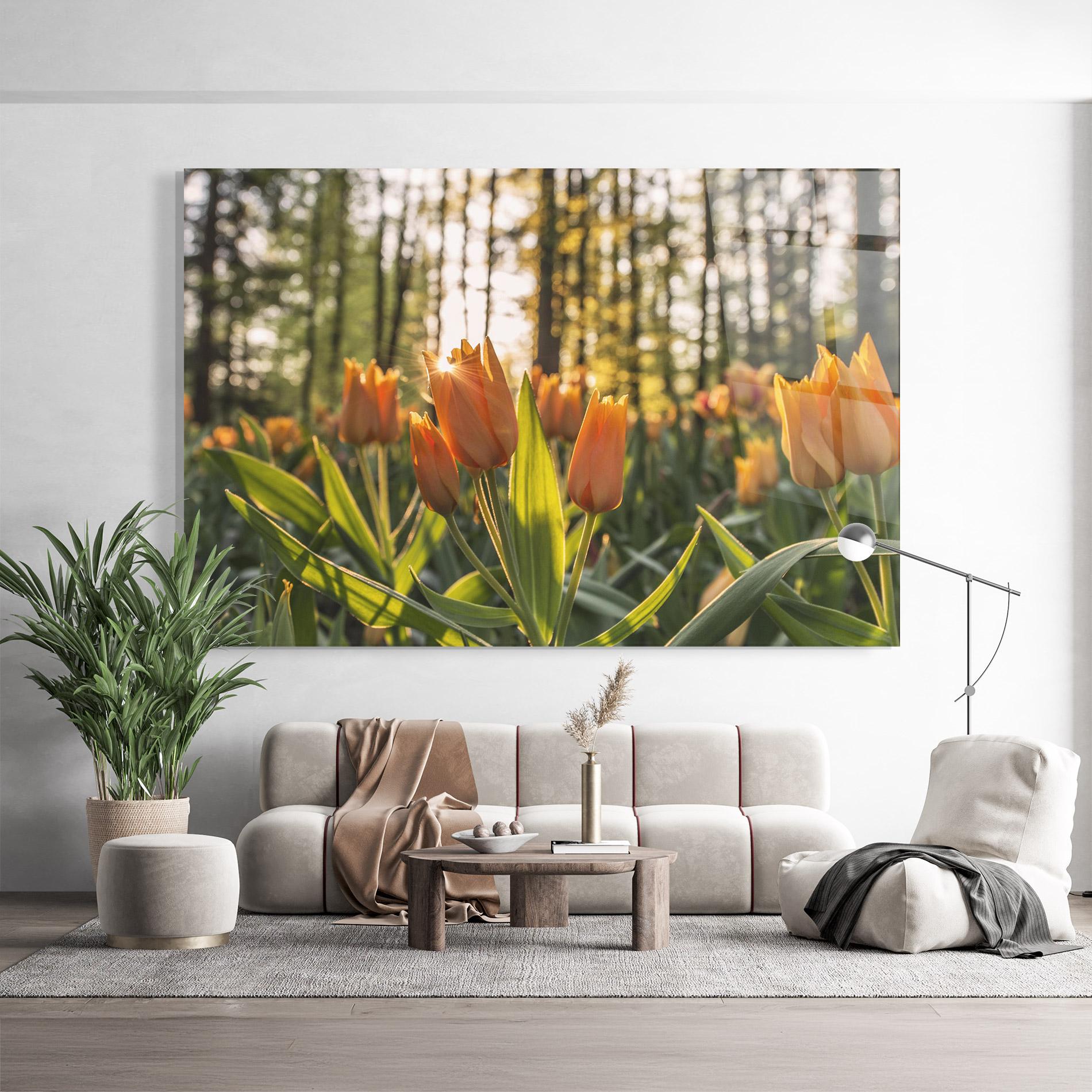 Üvegkép Forest Tulips mockup 9